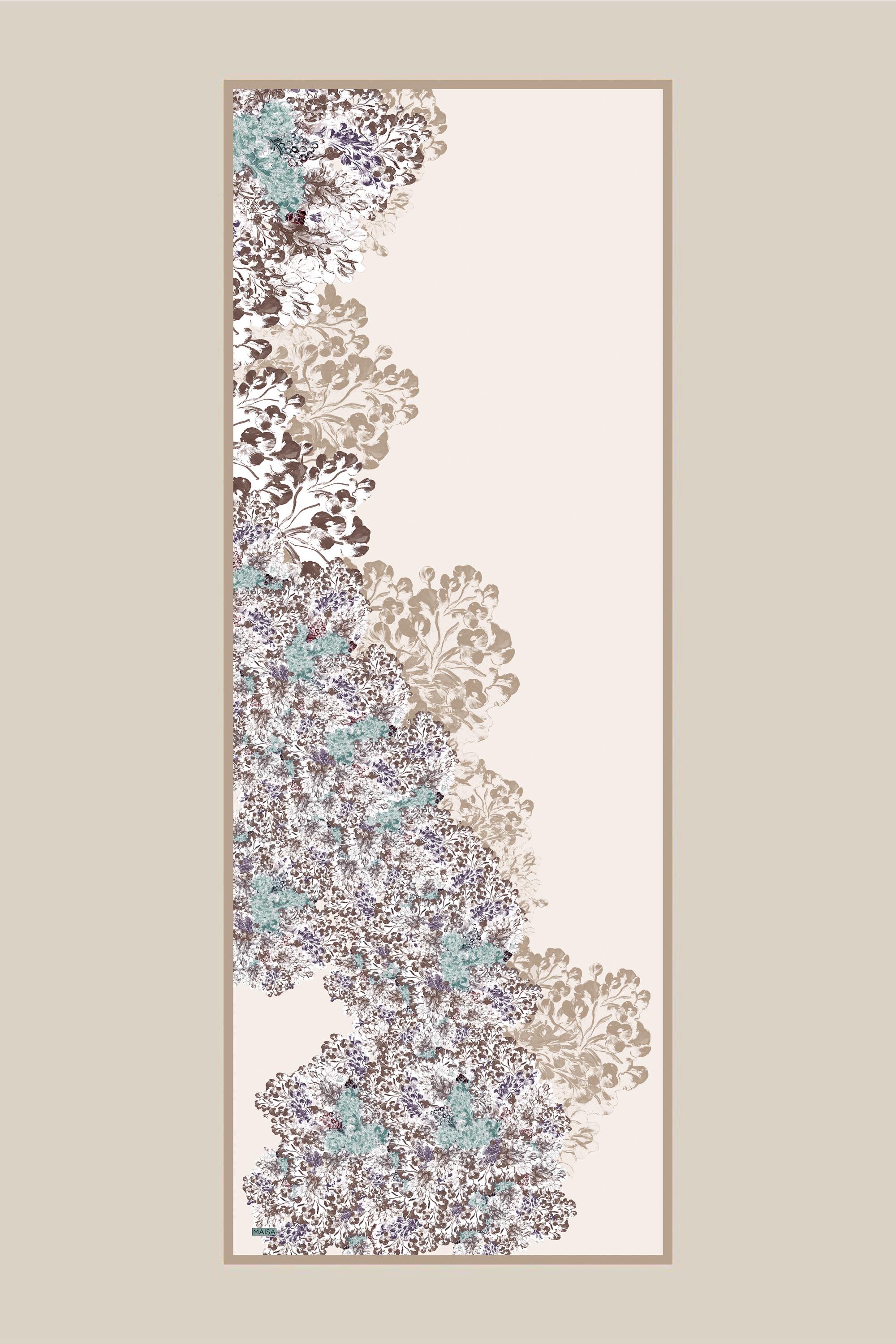 LARİN MULBERRY İPEK ŞAL 70*190 - VİZON