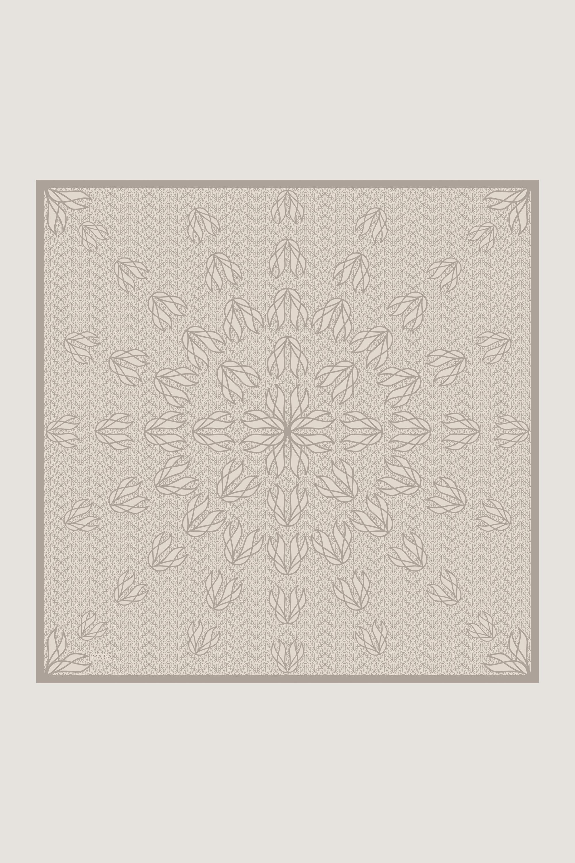 LAVİ TİVİL İPEK EŞARP 90*90 CM - VİZON