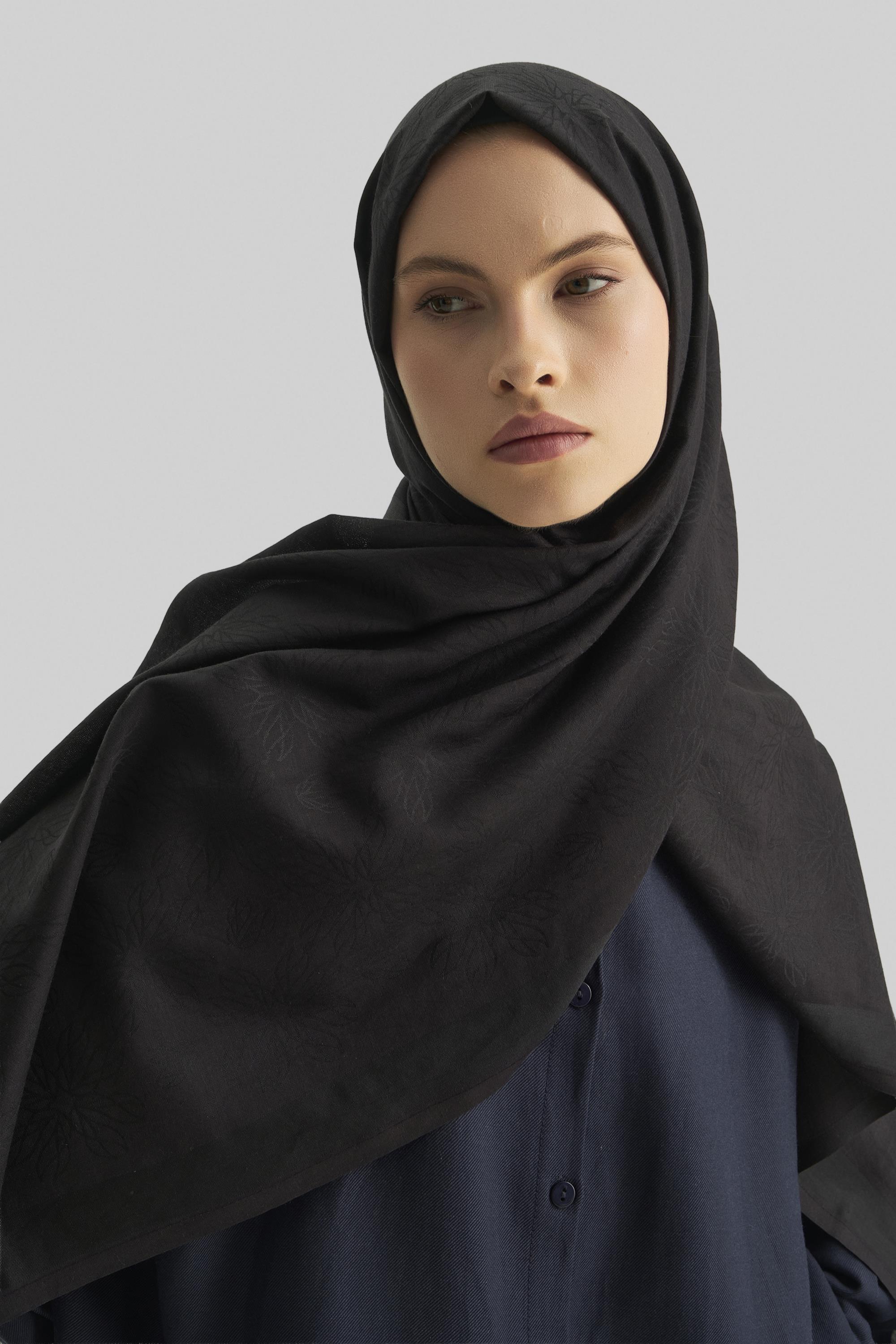 LİZAY PAMUK İPEK ŞAL-SİYAH