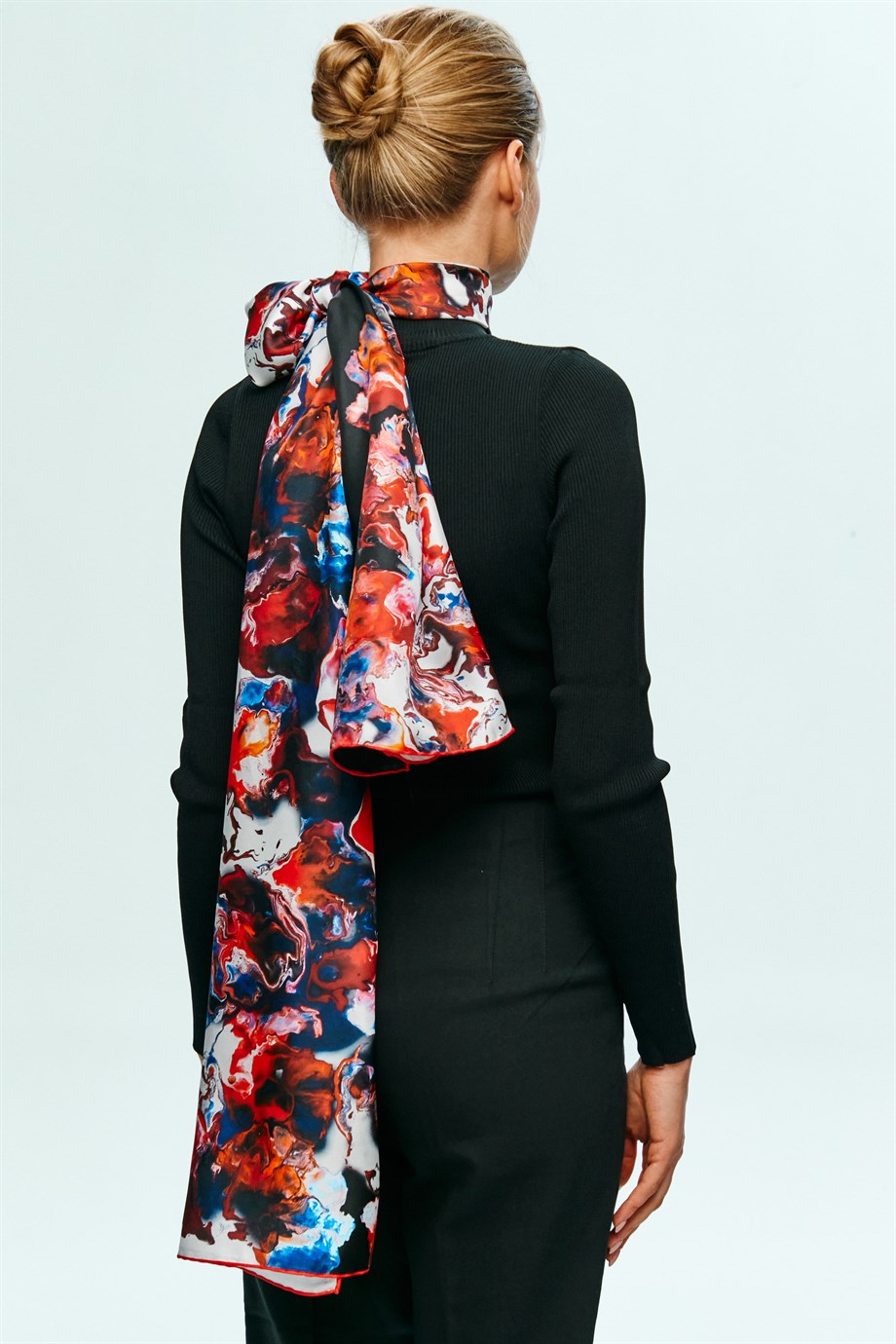 MAİ LAL TİVİL İPEK ŞAL 75x200