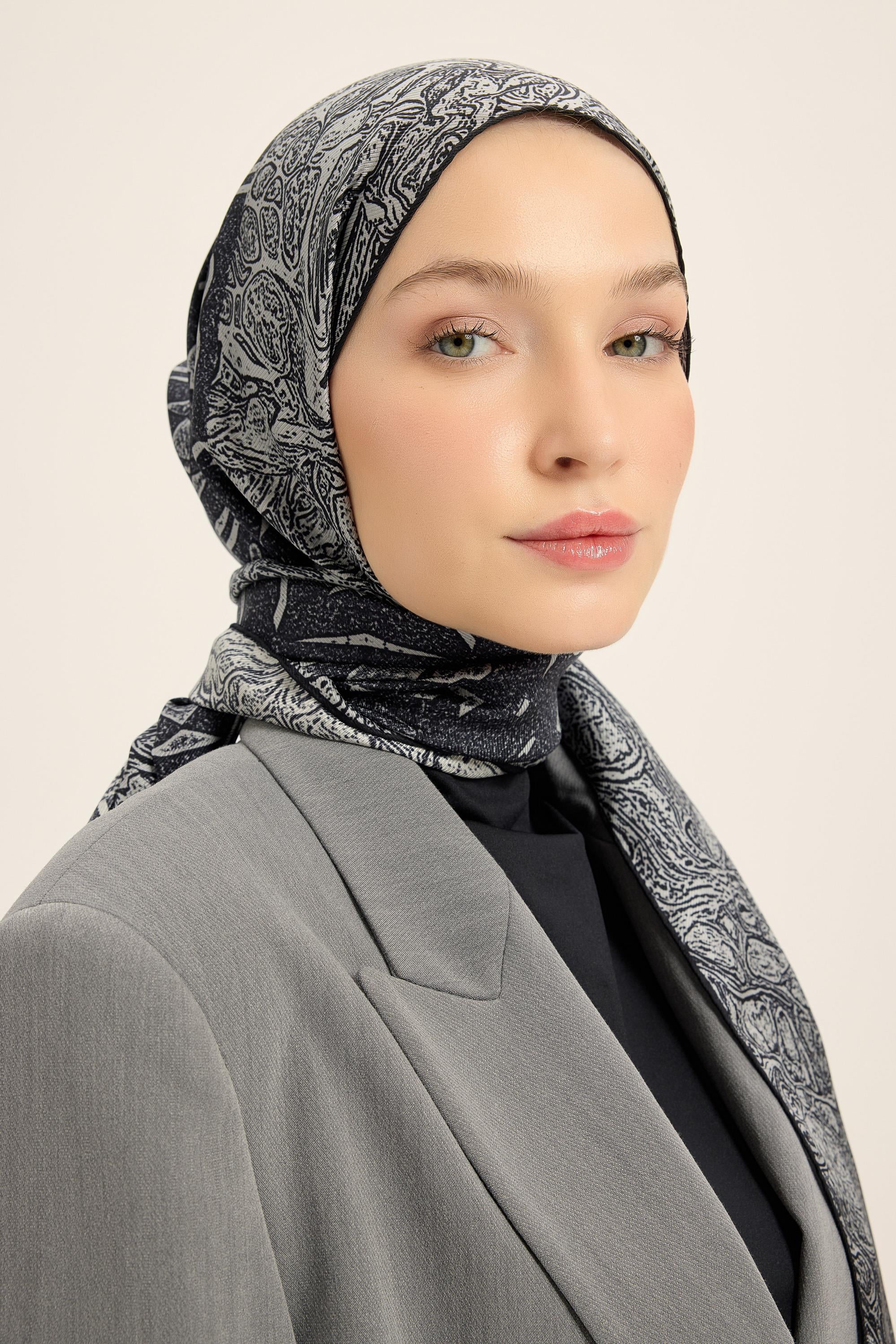 MERZ MULBERRY İPEK ŞAL 70*190 CM - ANTRASİT