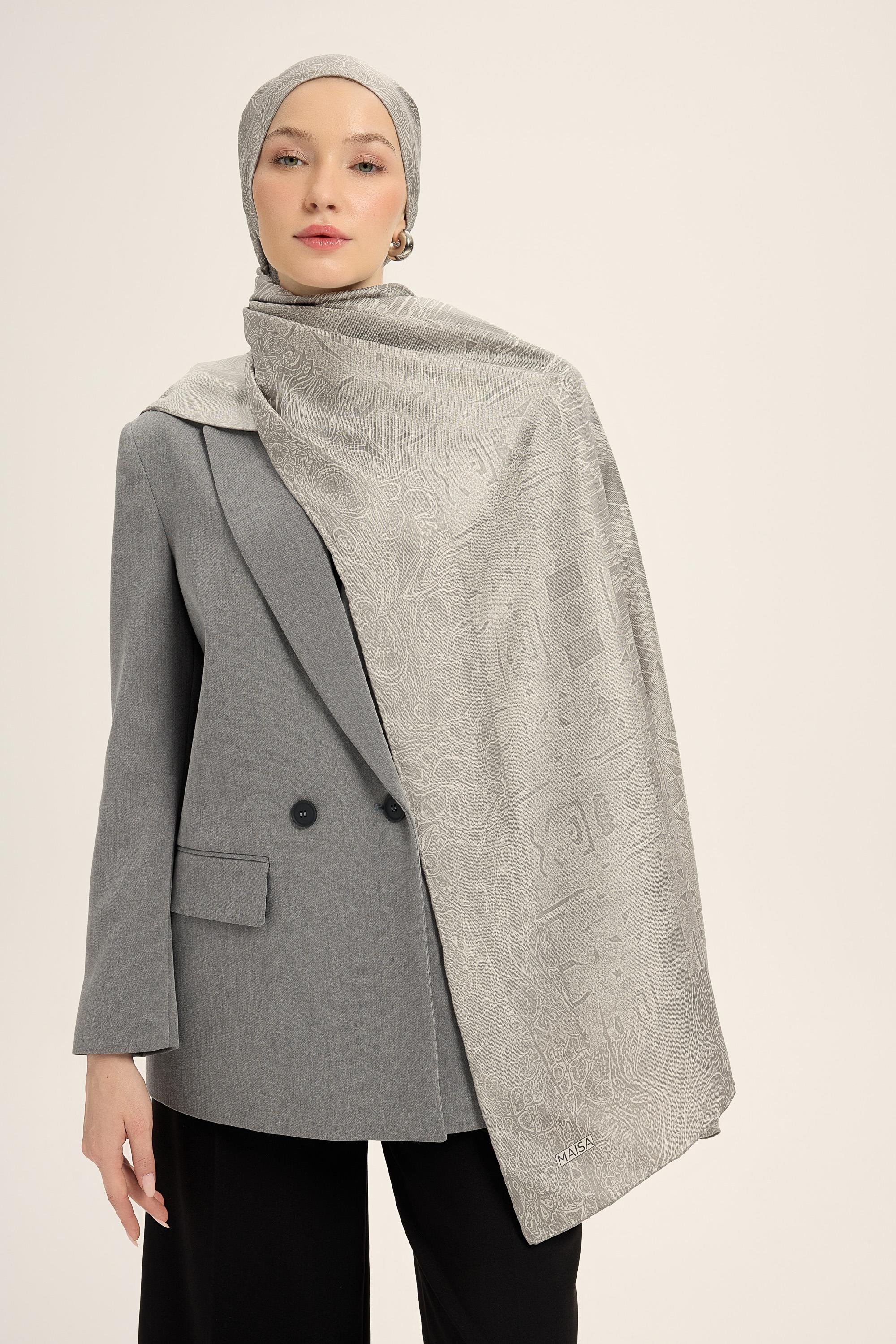 MERZ MULBERRY İPEK ŞAL 70*190 CM - GRİ