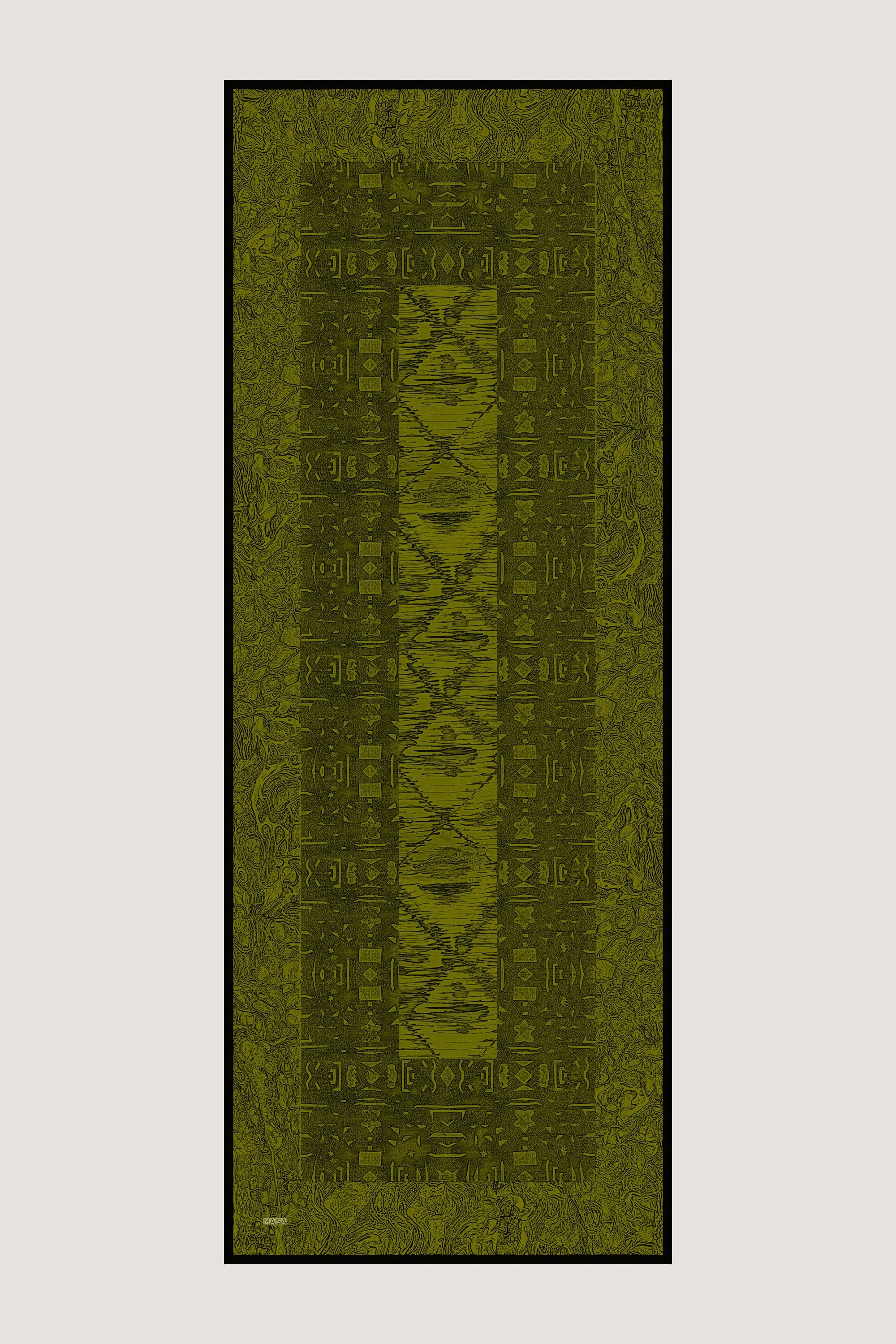 MERZ MULBERRY İPEK ŞAL 70*190 CM - YEŞİL