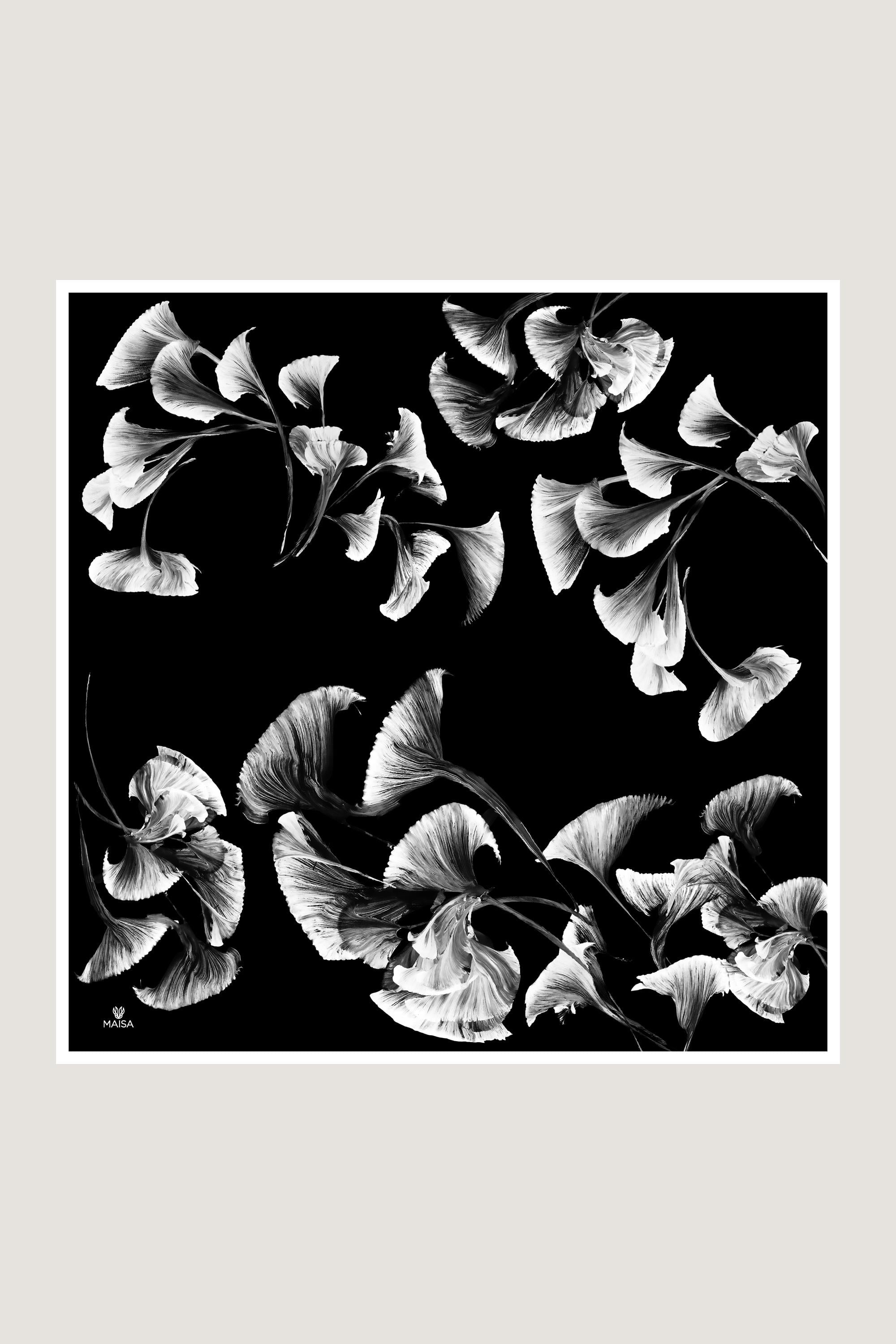 MİSK TİVİL İPEK EŞARP 90*90 CM - SİYAH