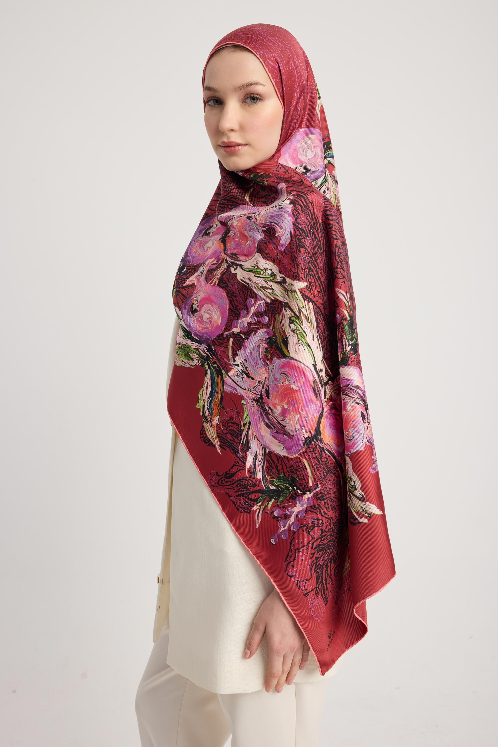 NARDEN MULBERRY İPEK ŞAL 70*190 CM - FUŞYA