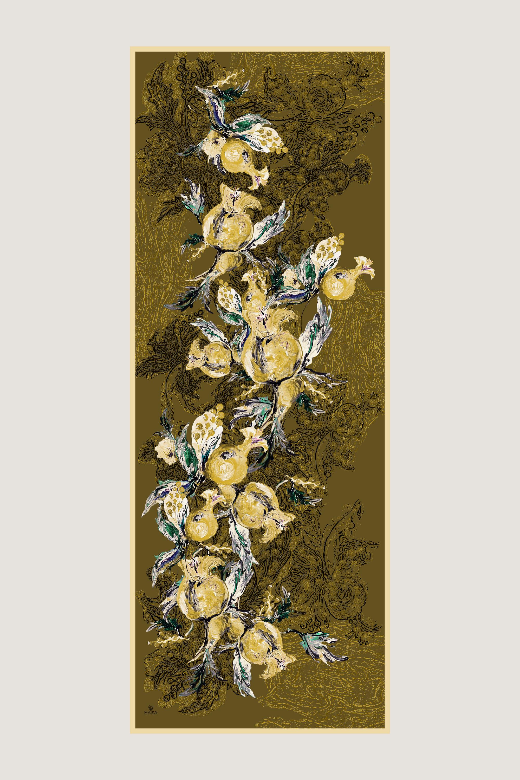 NARDEN MULBERRY İPEK ŞAL 70*190 CM - HAKİ