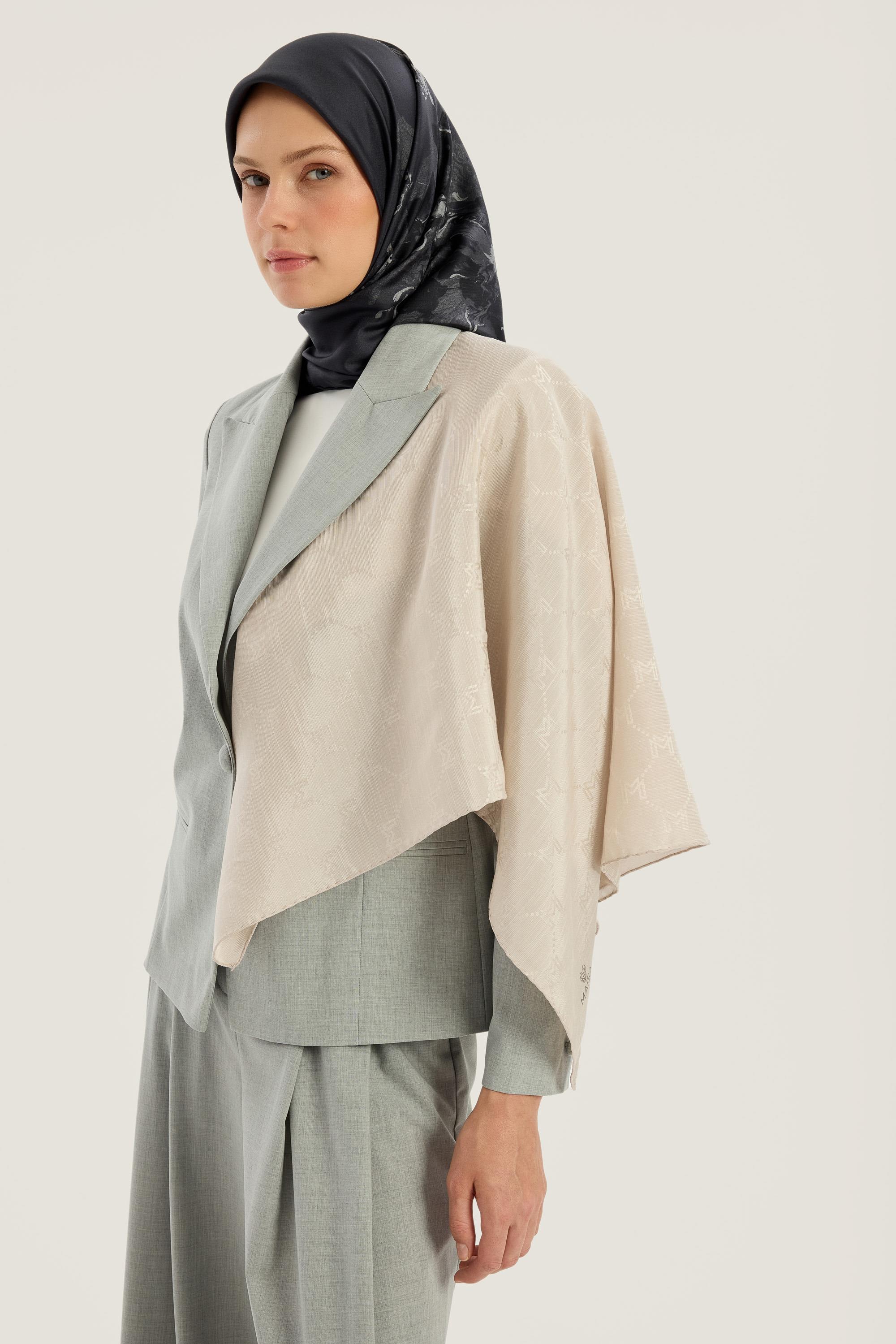 NEDA PAMUK İPEK EŞARP 90*90 CM - TAŞ