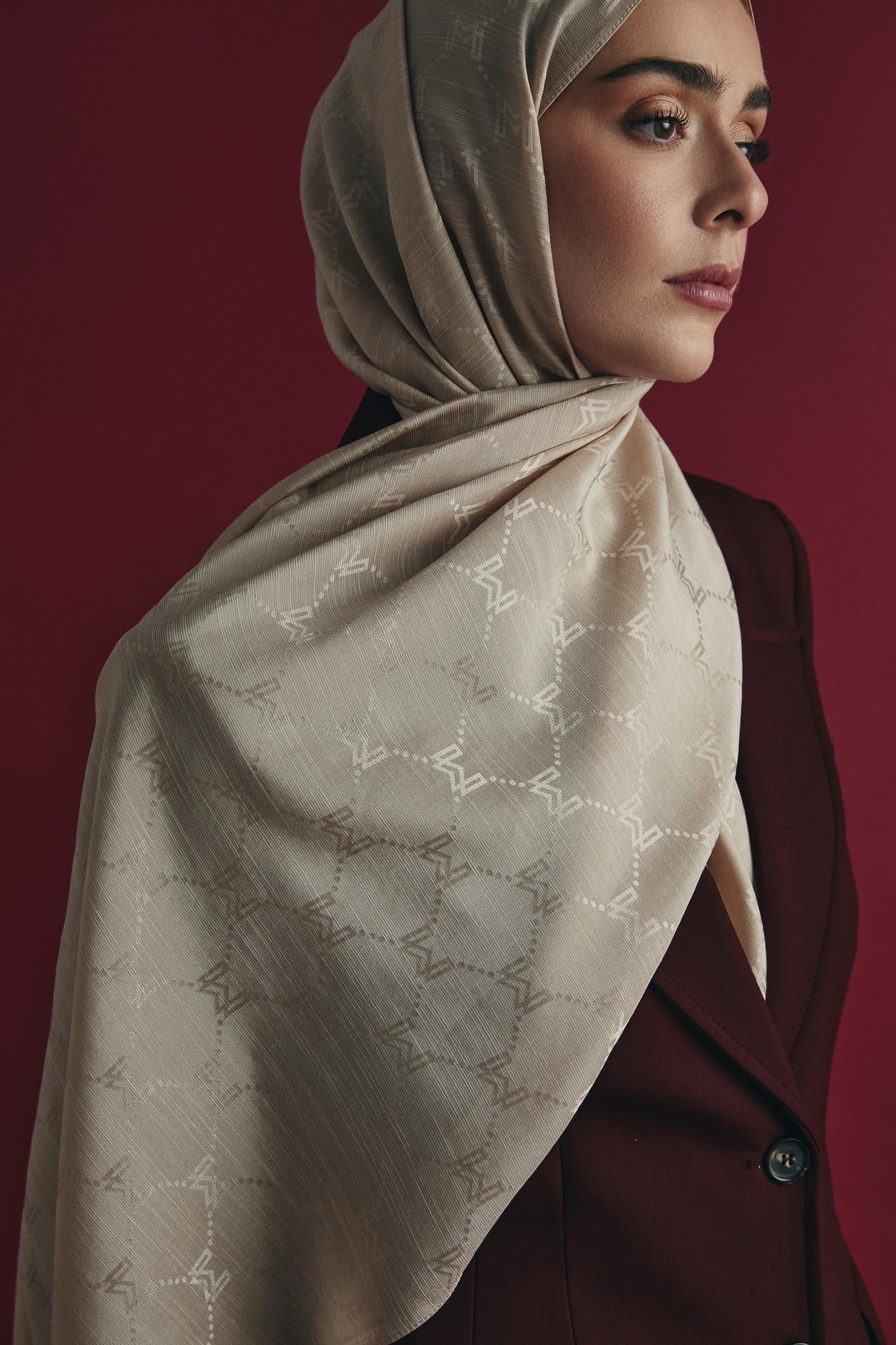 NEDA PAMUK İPEK ŞAL 70*190 CM - TAŞ