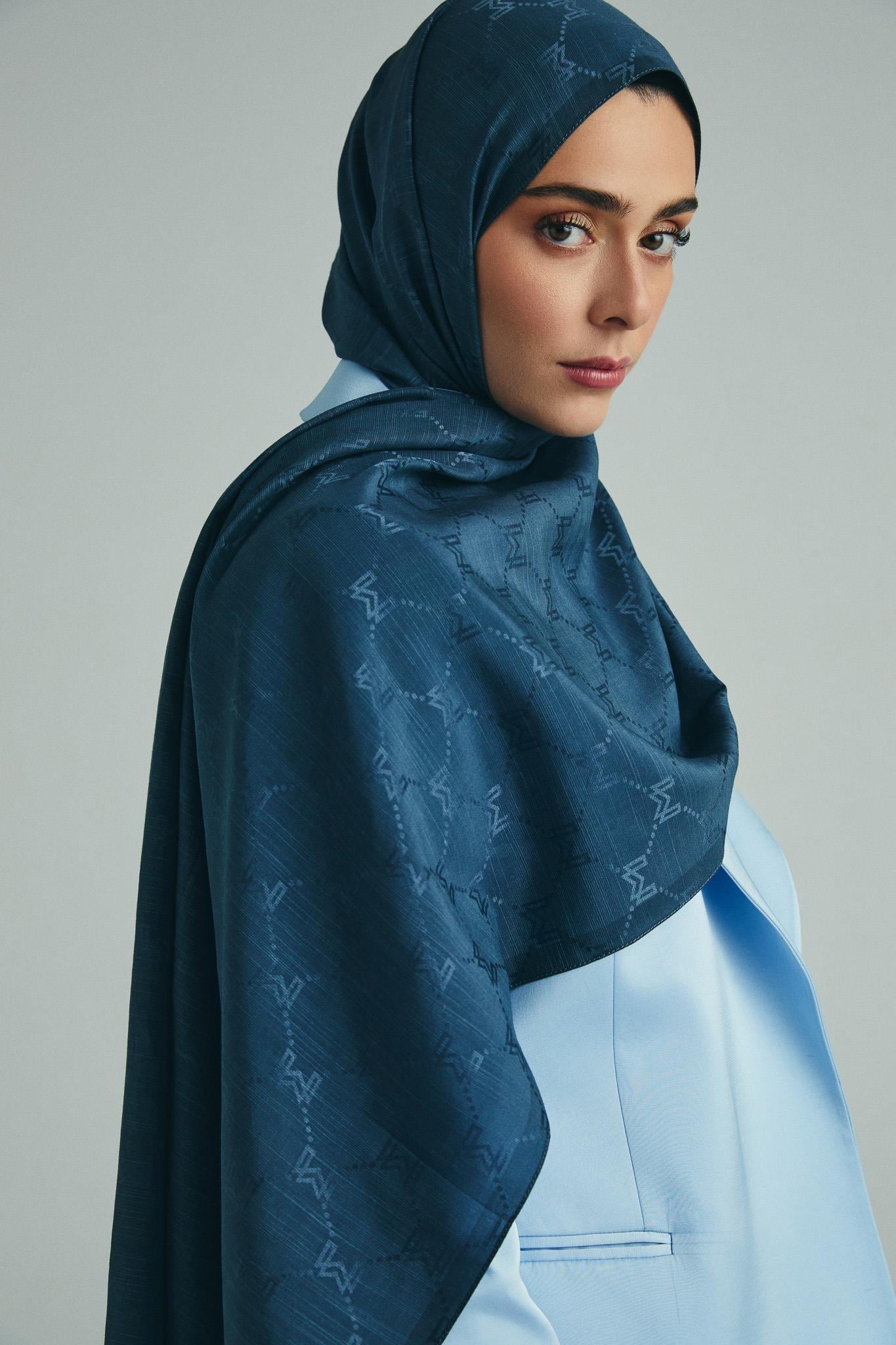 NEDA PAMUK İPEK ŞAL 70*190 CM - DUMAN