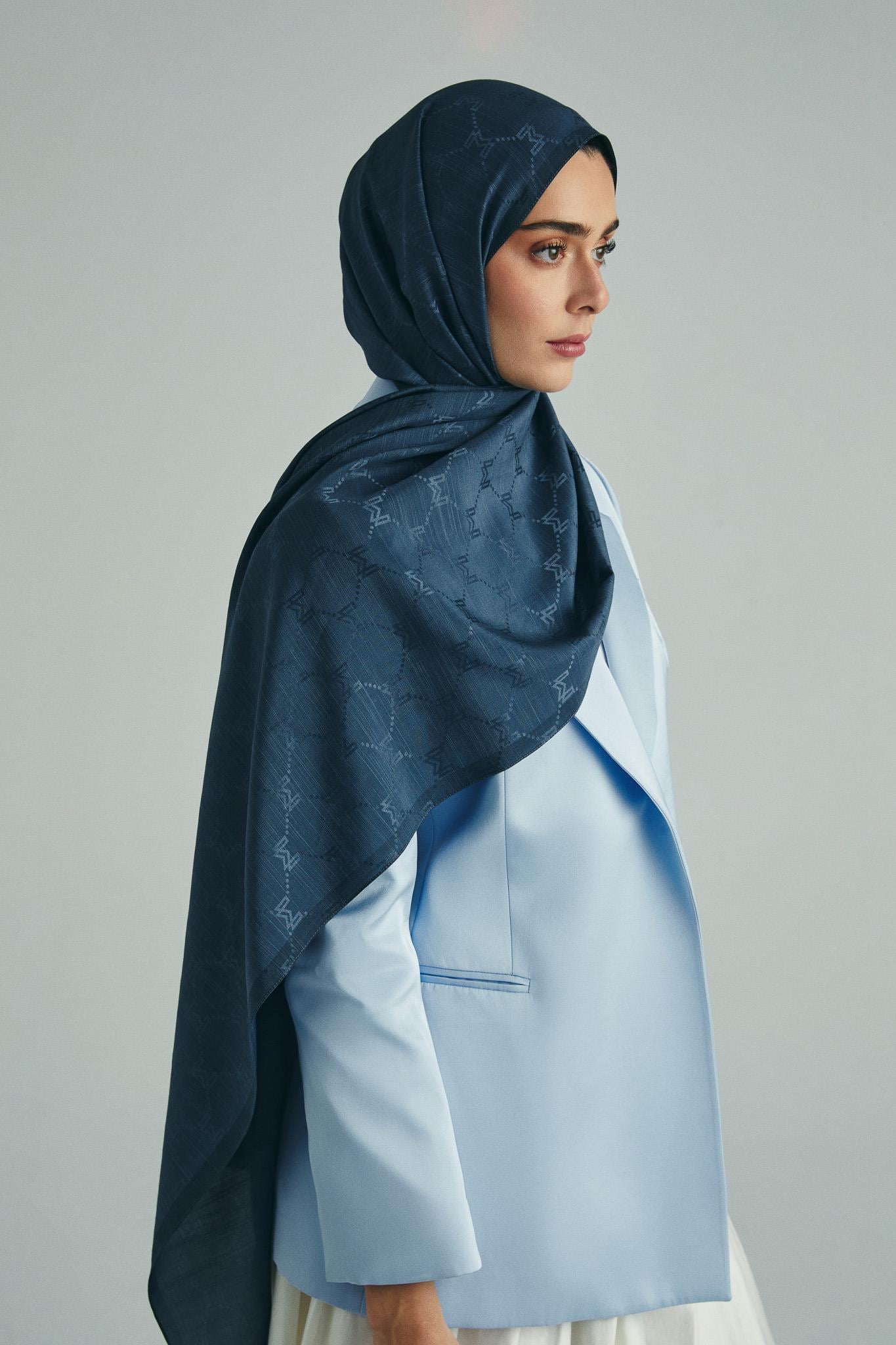 NEDA PAMUK İPEK ŞAL 70*190 CM - DUMAN
