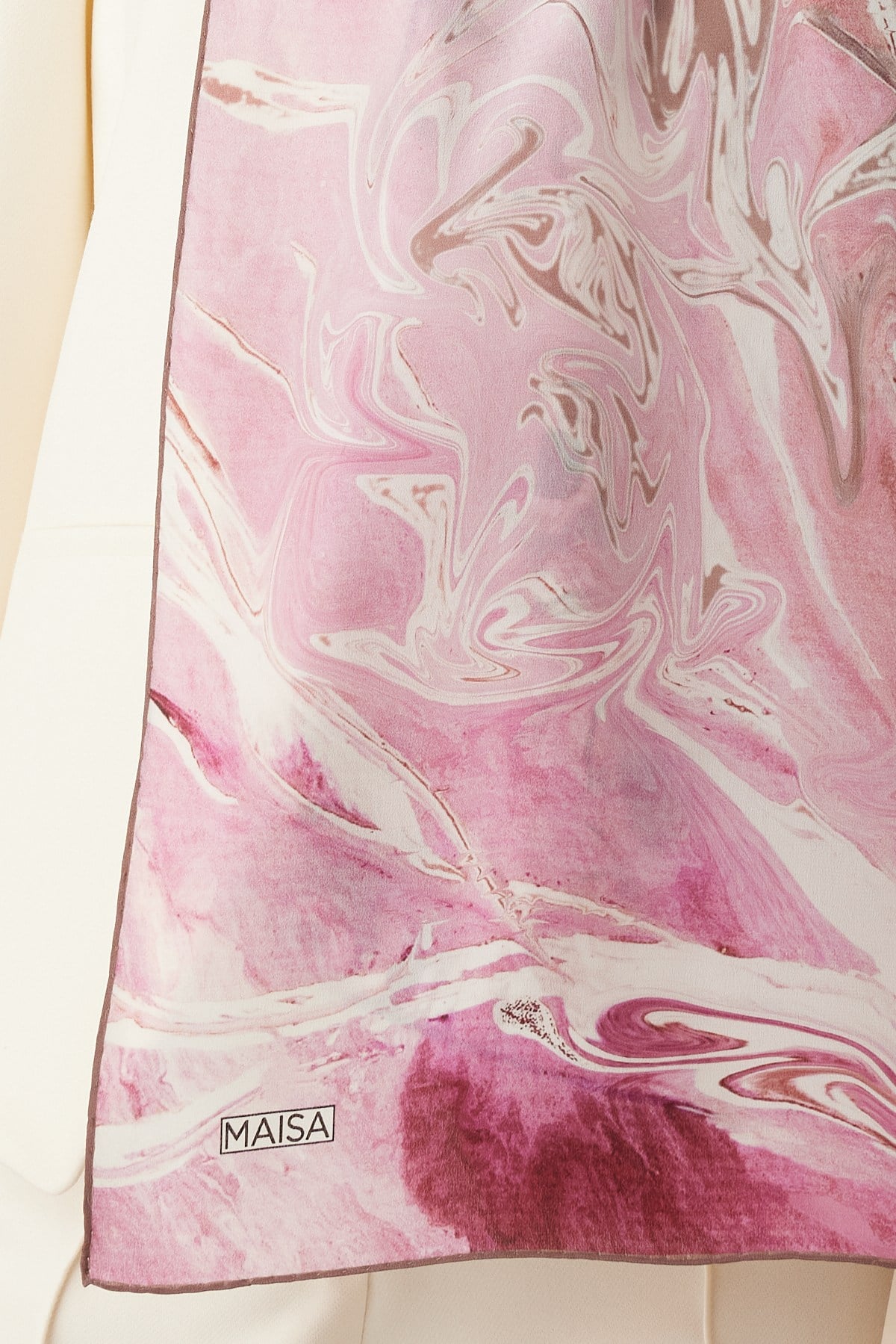 NEFES KREP İPEK ŞAL 70*190 CM - PEMBE