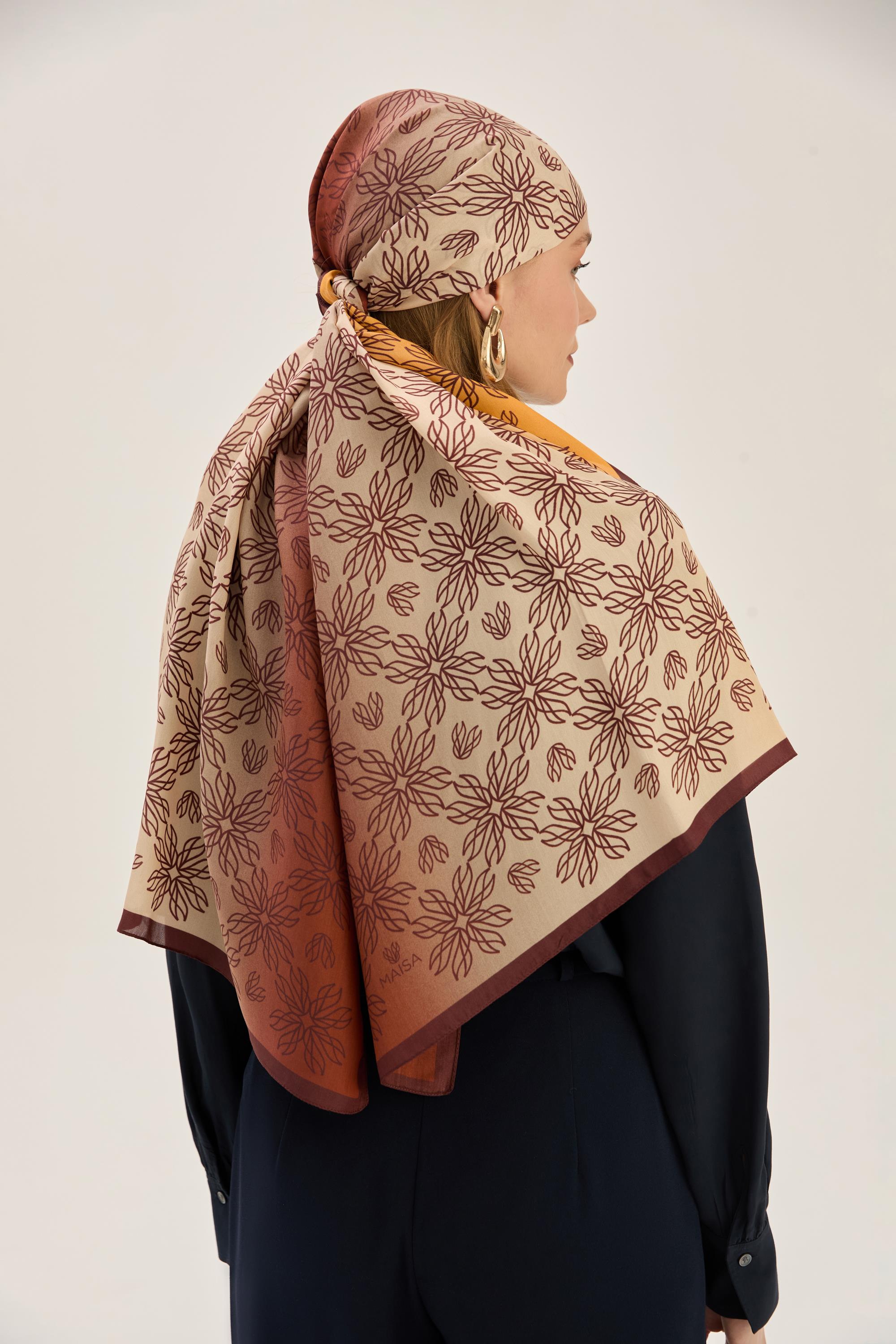 NEVA FLOŞ VİSKON 70*190 CM ŞAL - ACI KAHVE