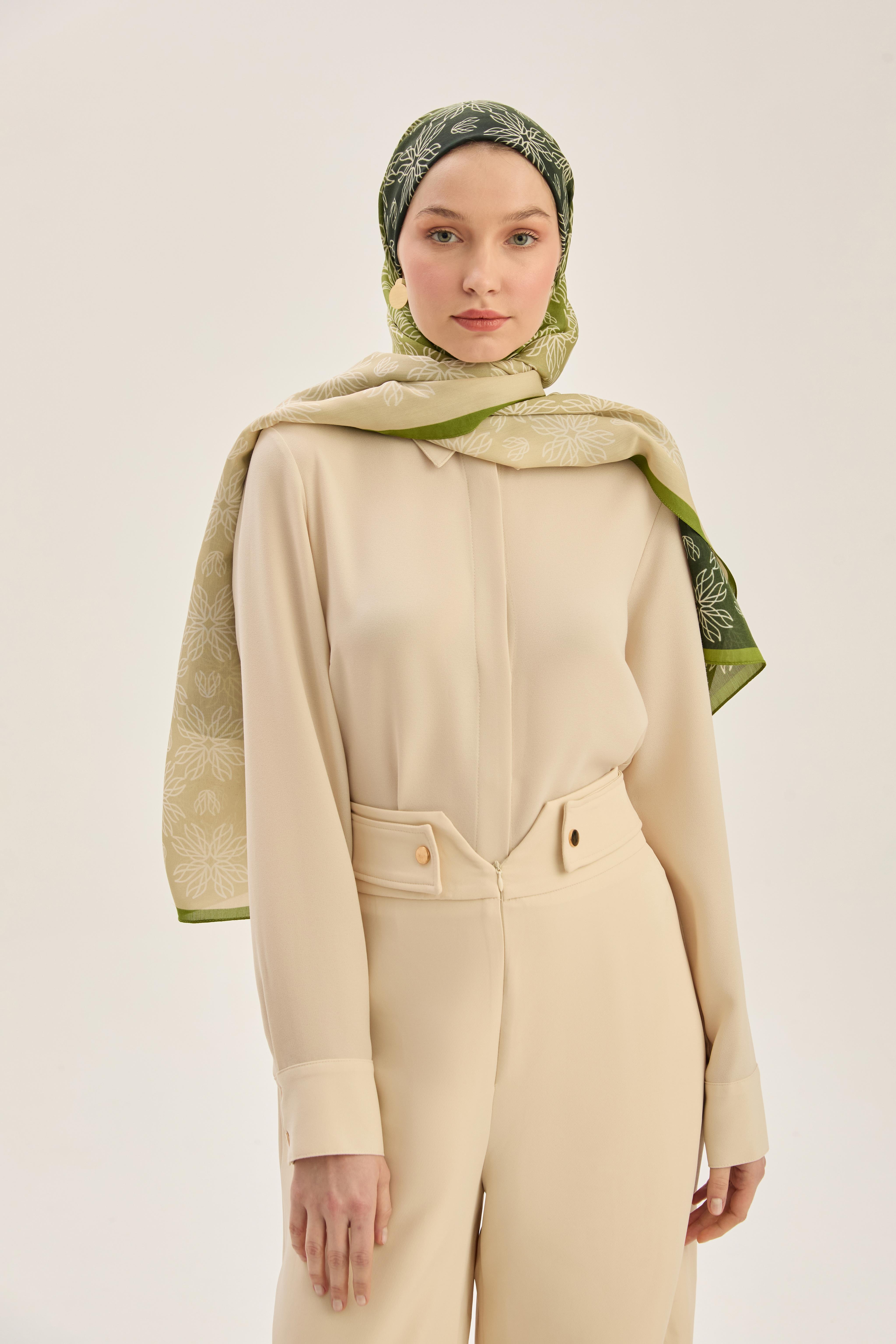 NEVA FLOŞ VİSKON 70*190 CM ŞAL - HAKİ