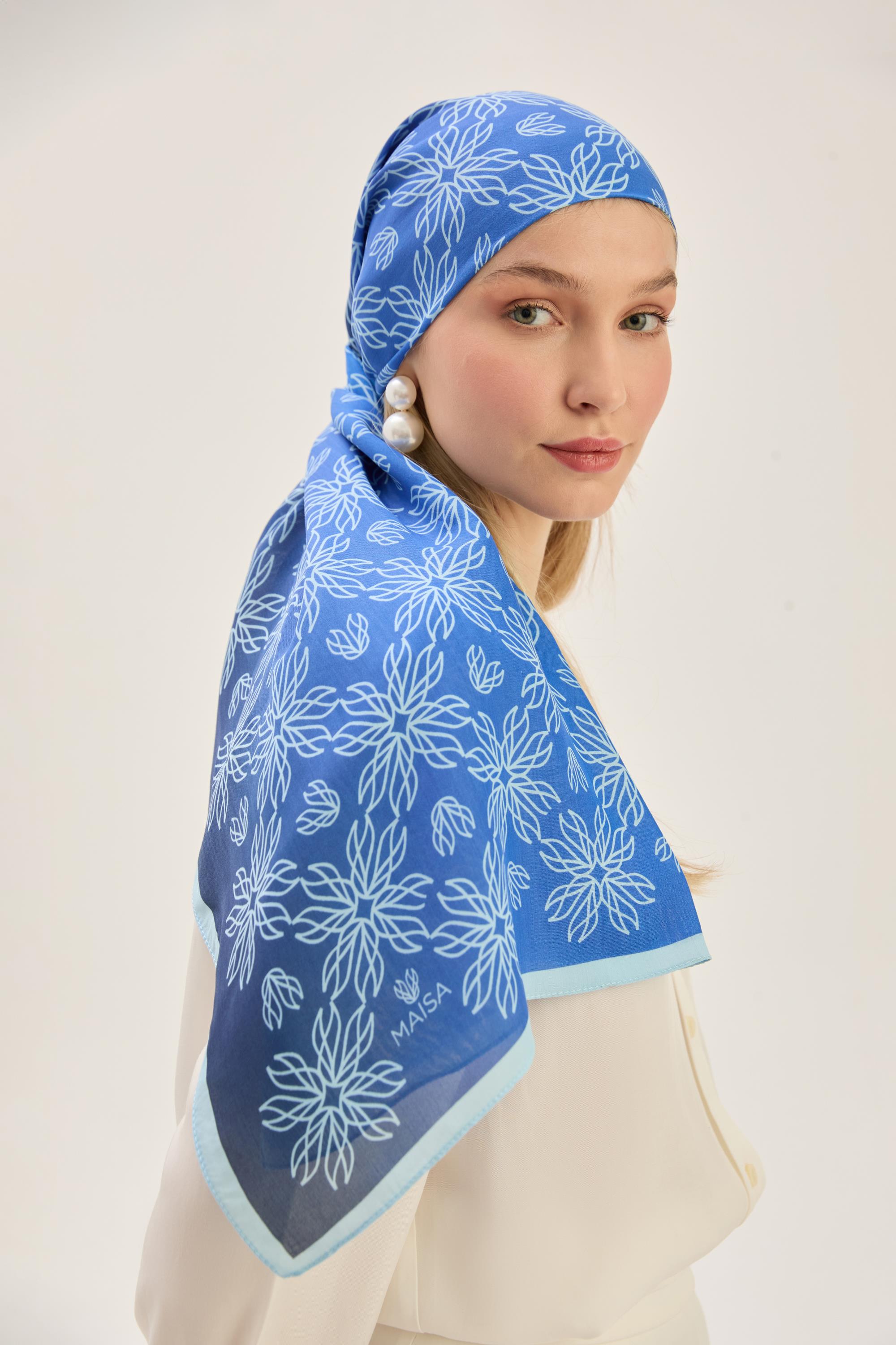 NEVA FLOŞ VİSKON 70*190 CM ŞAL - MAVİ