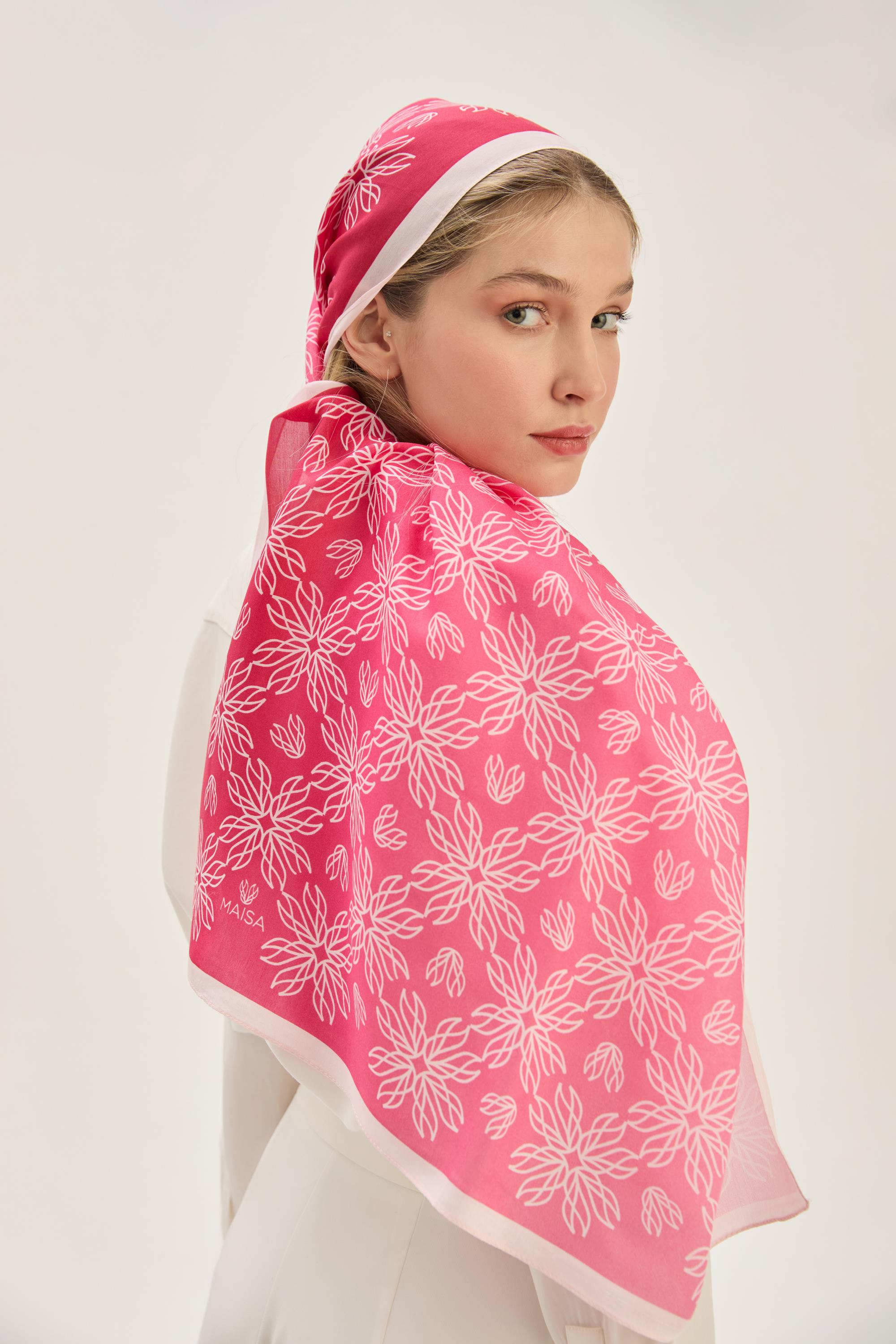 NEVA FLOŞ VİSKON 70*190 CM ŞAL - PEMBE
