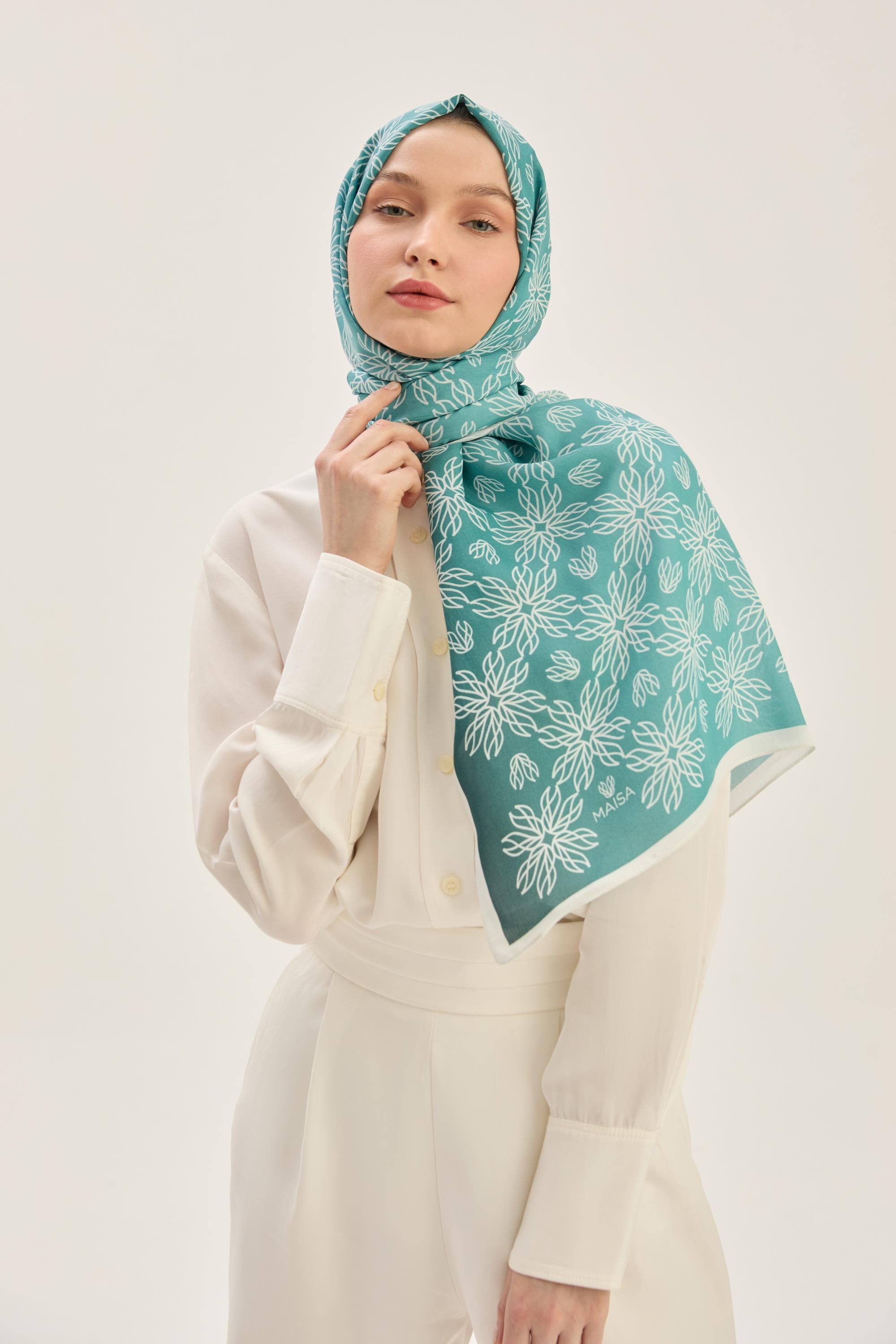 NEVA FLOŞ VİSKON 70*190 CM ŞAL - PETROL MAVİ