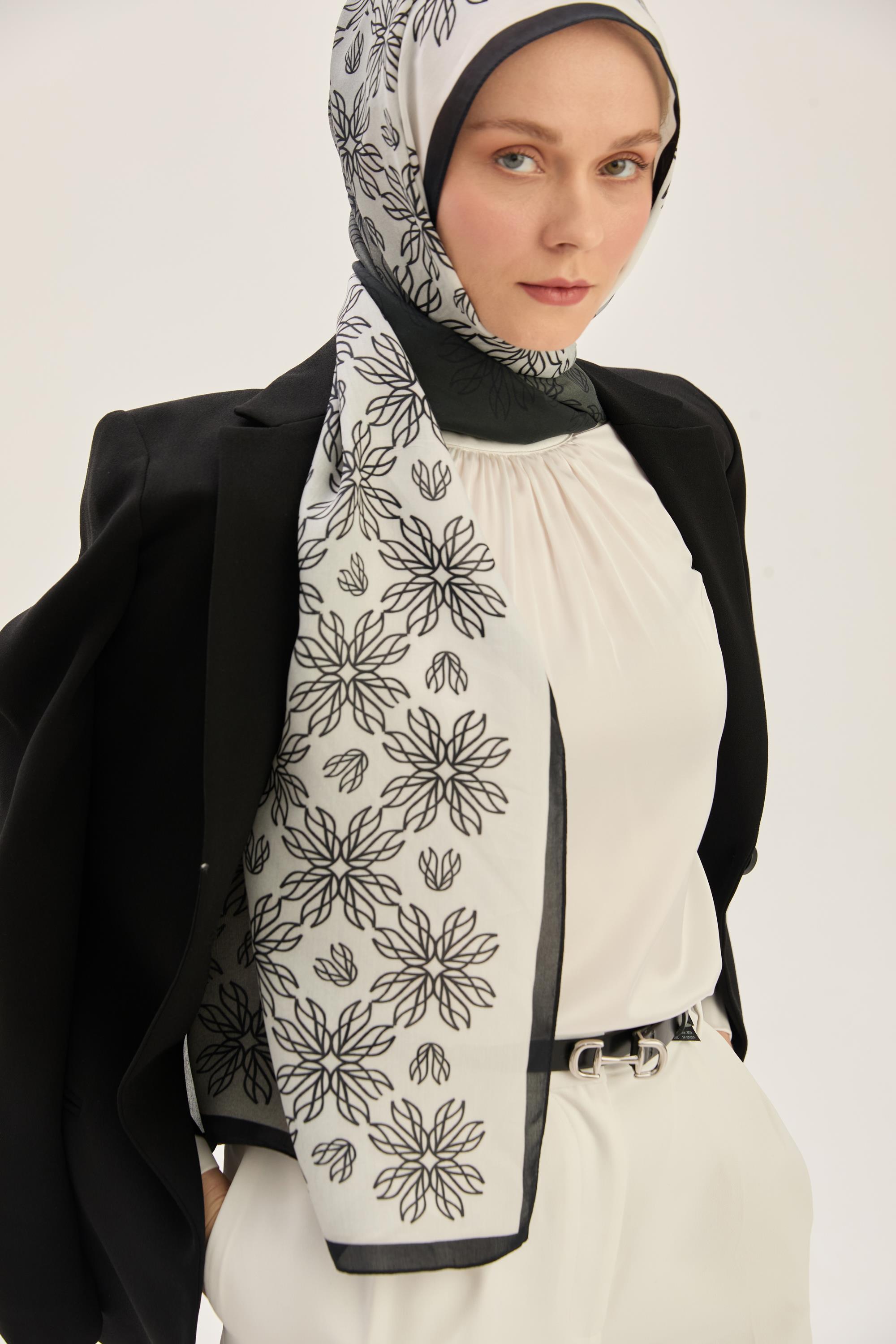 NEVA FLOŞ VİSKON 70*190 CM ŞAL - SİYAH