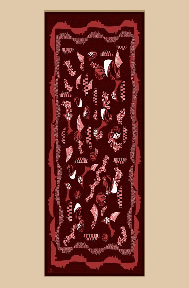 NÜVE YÜN MODAL ŞAL 70*200 CM - BORDO