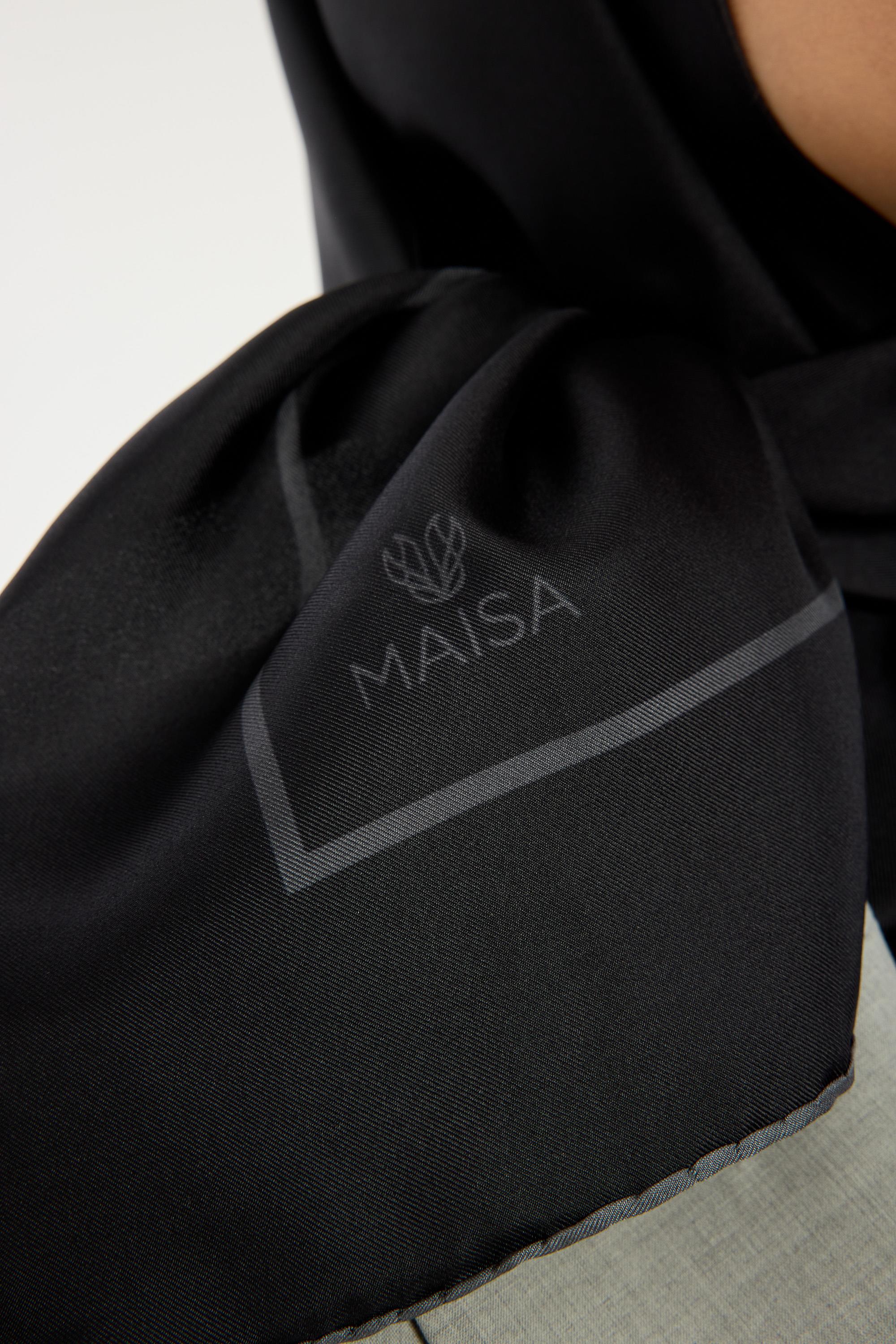 PAK TİVİL İPEK EŞARP 90*90 CM - ANTRASİT