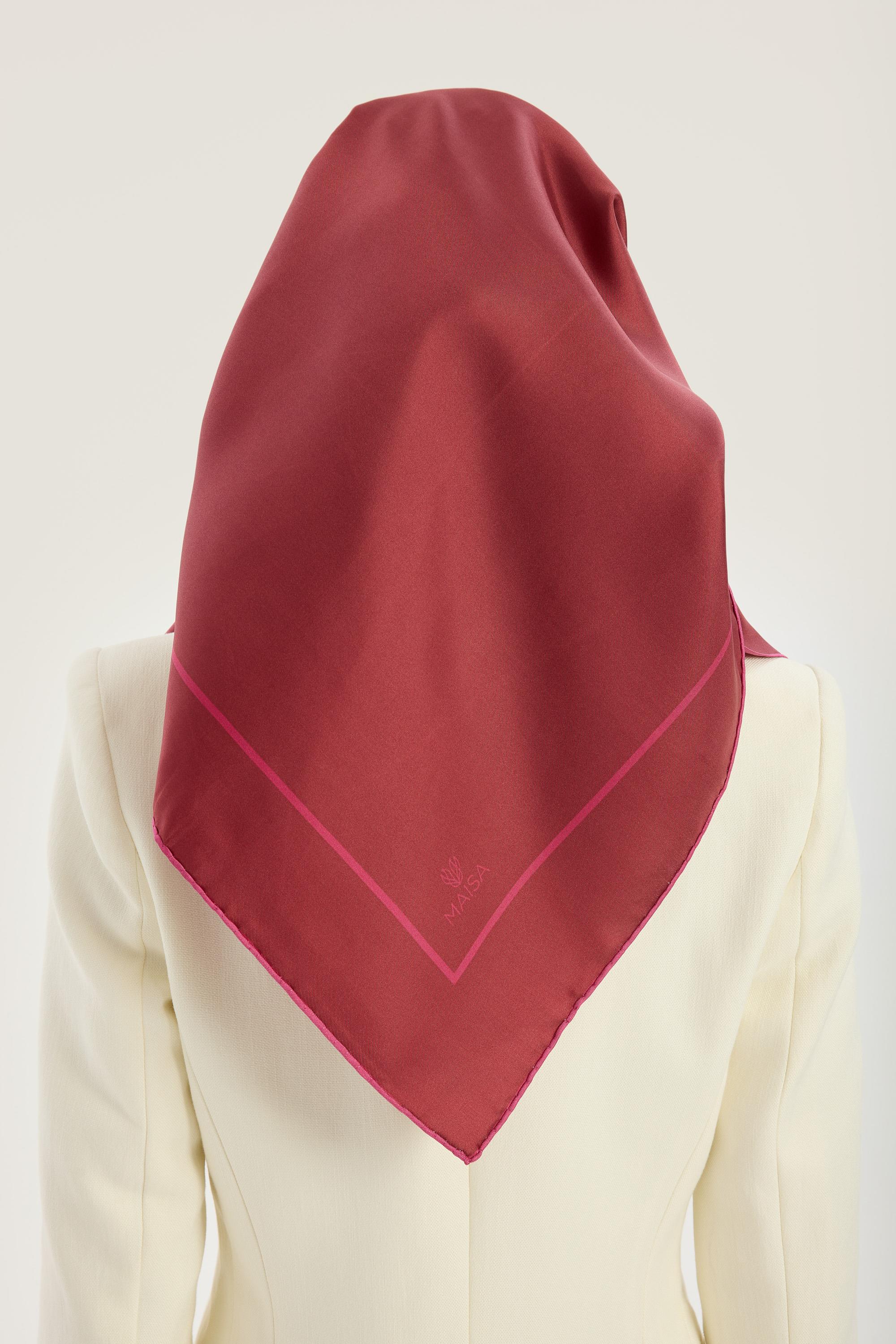PAK TİVİL İPEK EŞARP 90*90 CM - FUŞYA