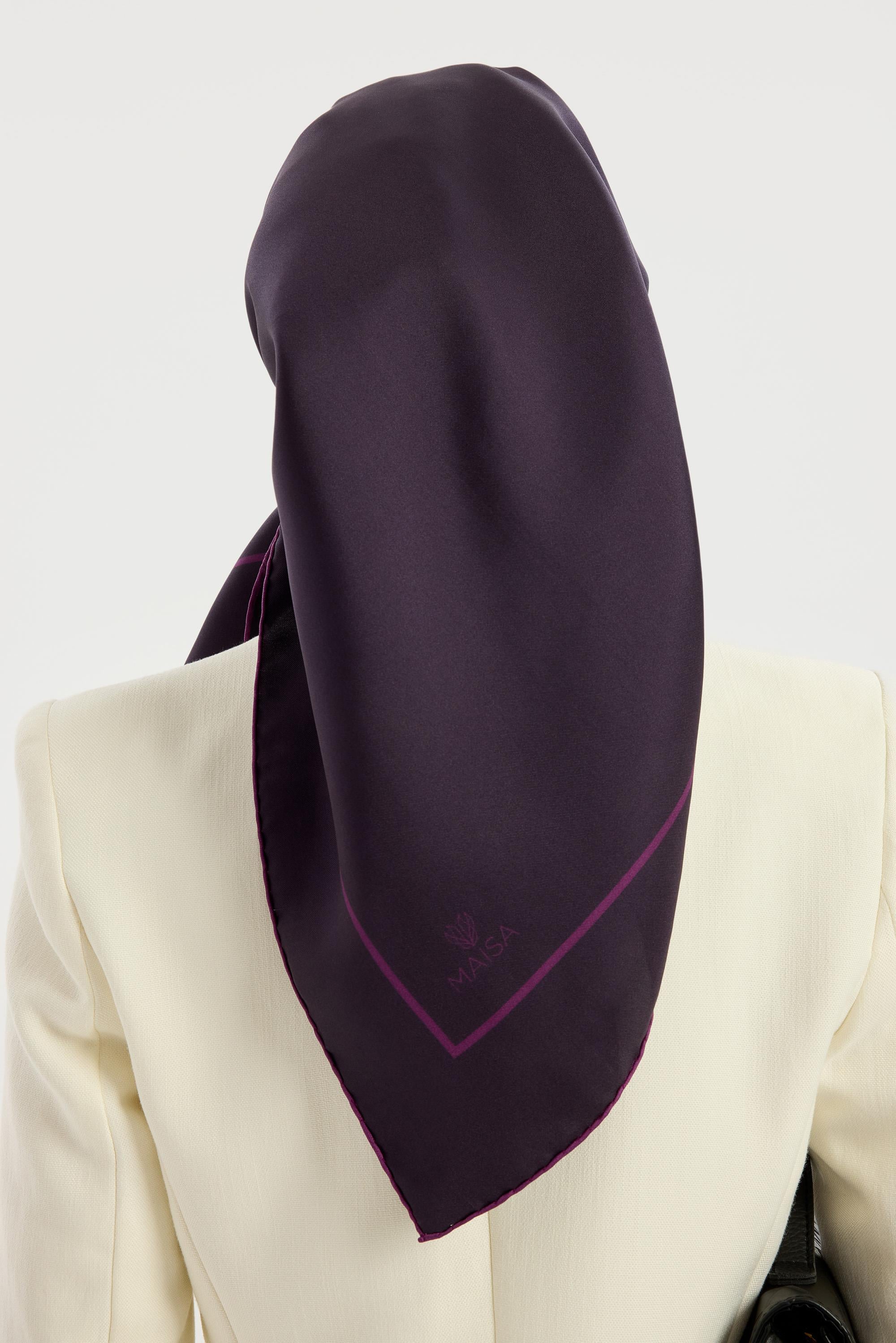 PAK TİVİL İPEK EŞARP 90*90 CM - MÜRDÜM