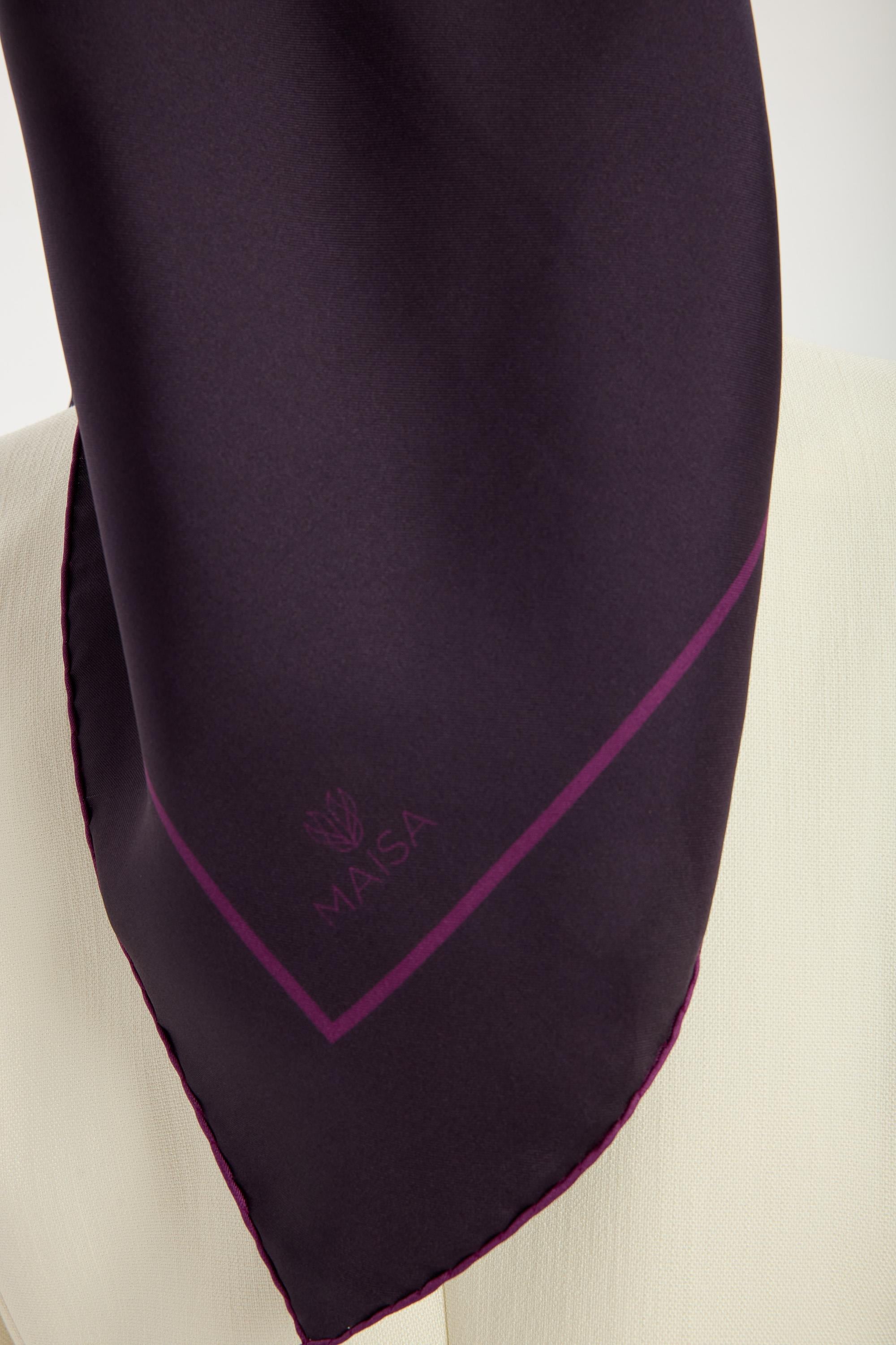 PAK TİVİL İPEK EŞARP 90*90 CM - MÜRDÜM