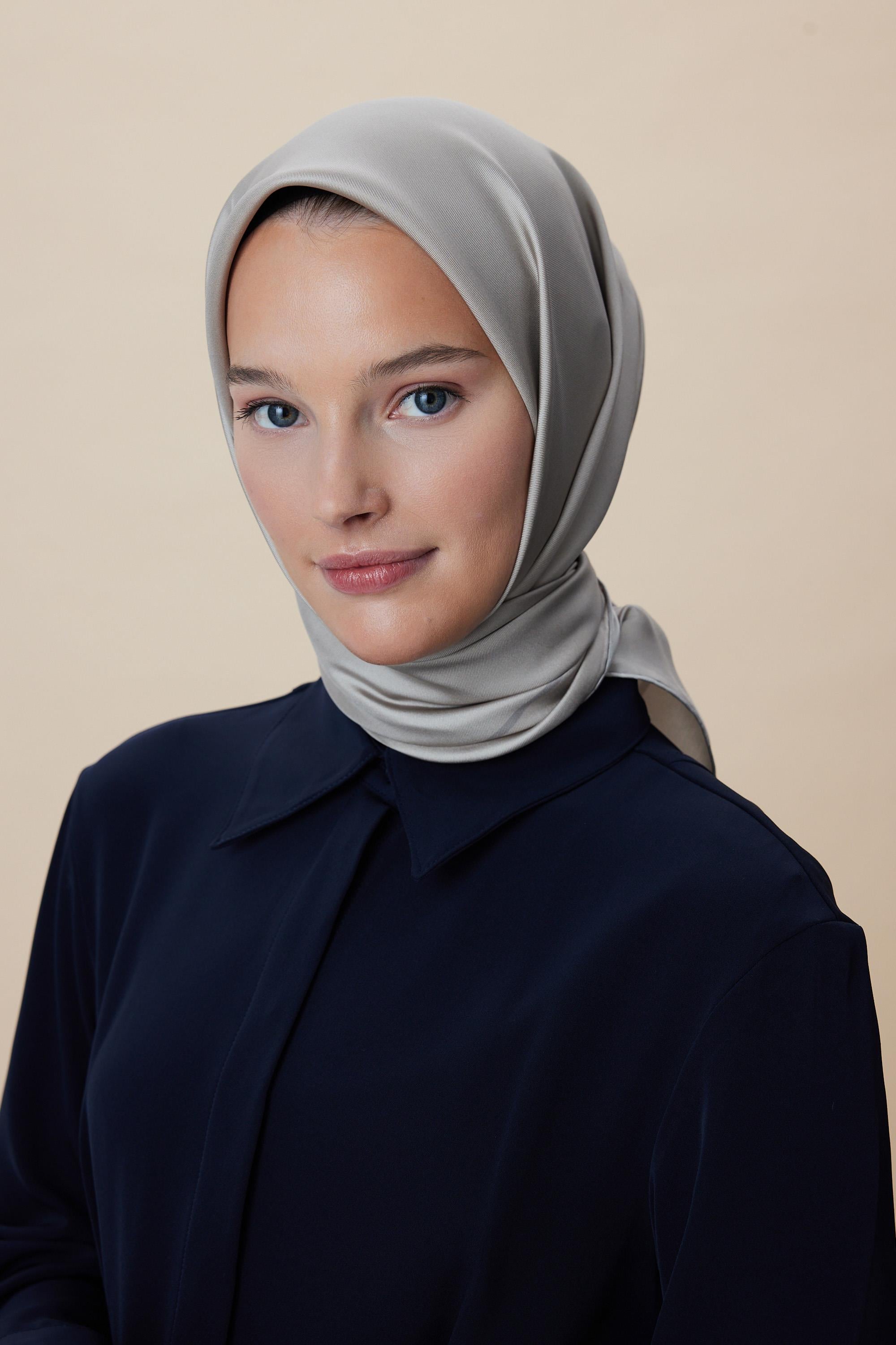 PAK TİVİL İPEK EŞARP 90*90 CM - VİZON