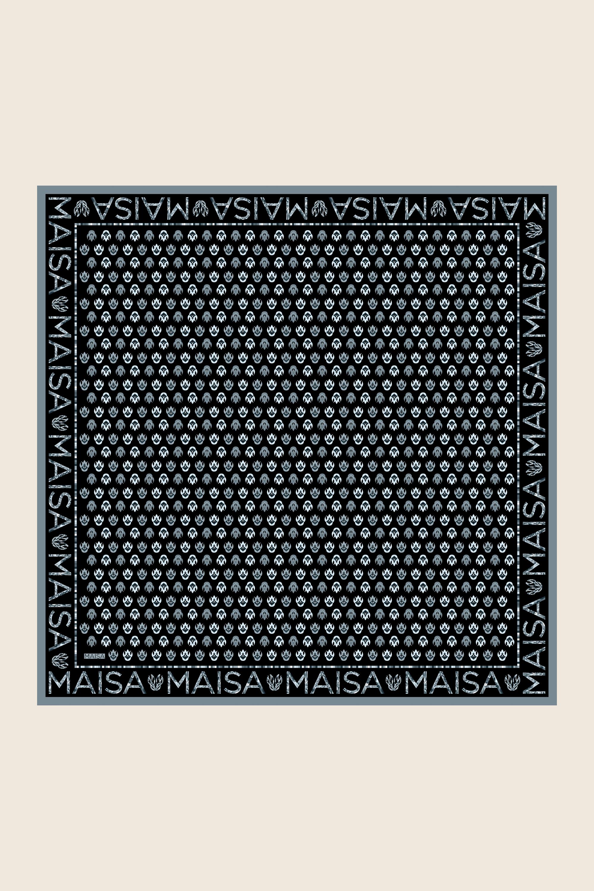 PARE TİVİL İPEK EŞARP 90*90 CM - ANTRASİT