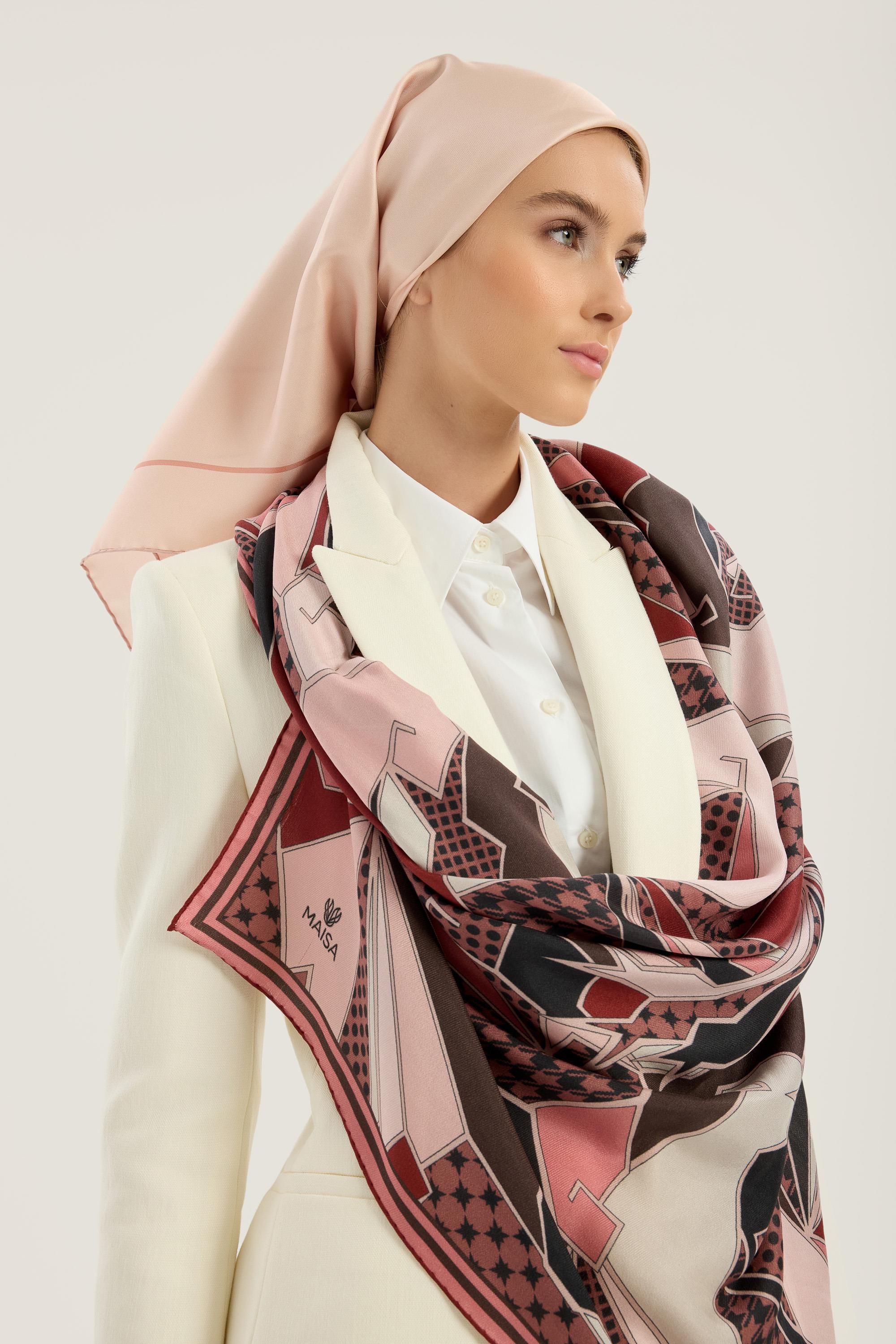 PEYDA PAMUK İPEK ŞAL 70*190 CM - MÜRDÜM