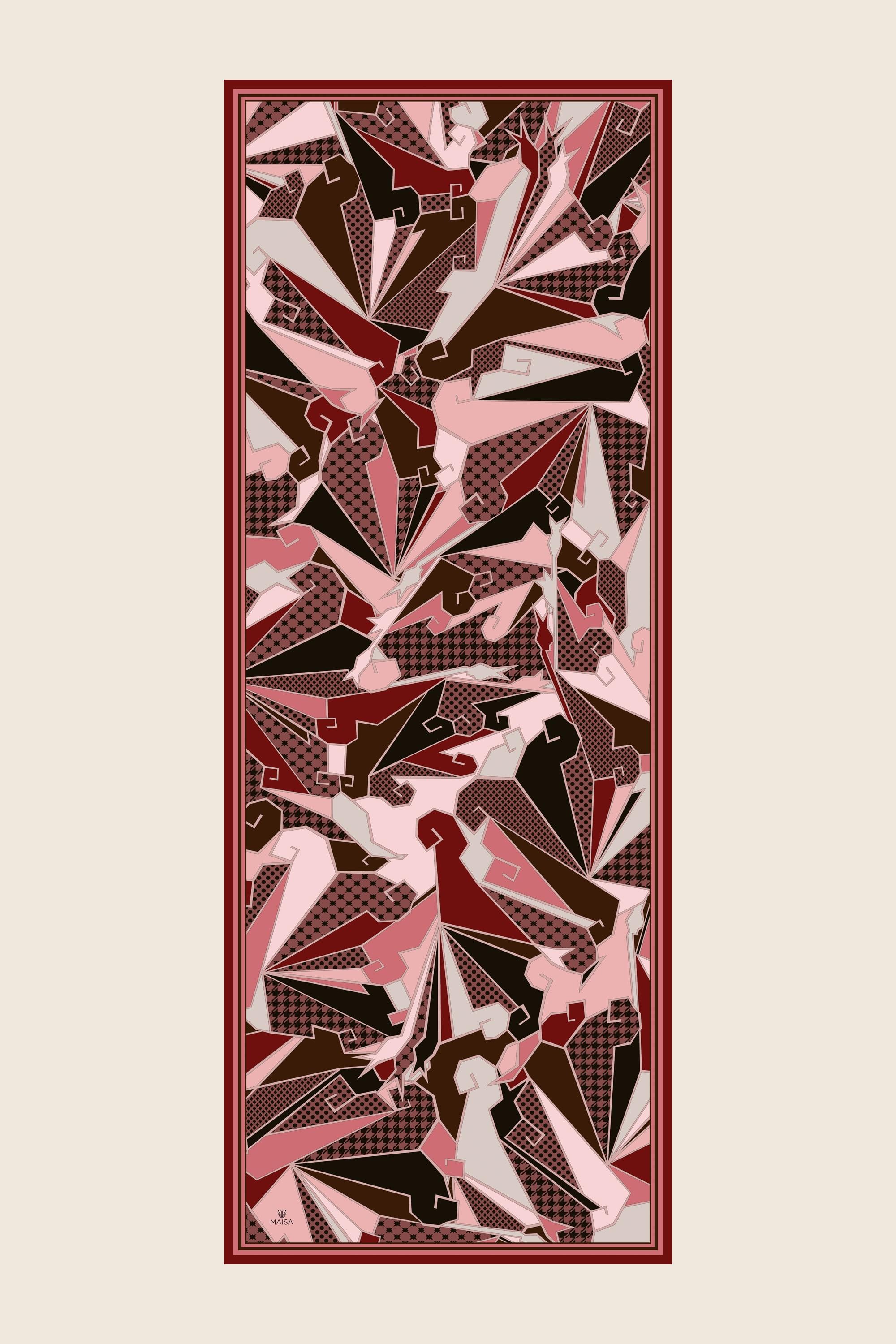 PEYDA PAMUK İPEK ŞAL 70*190 CM - MÜRDÜM