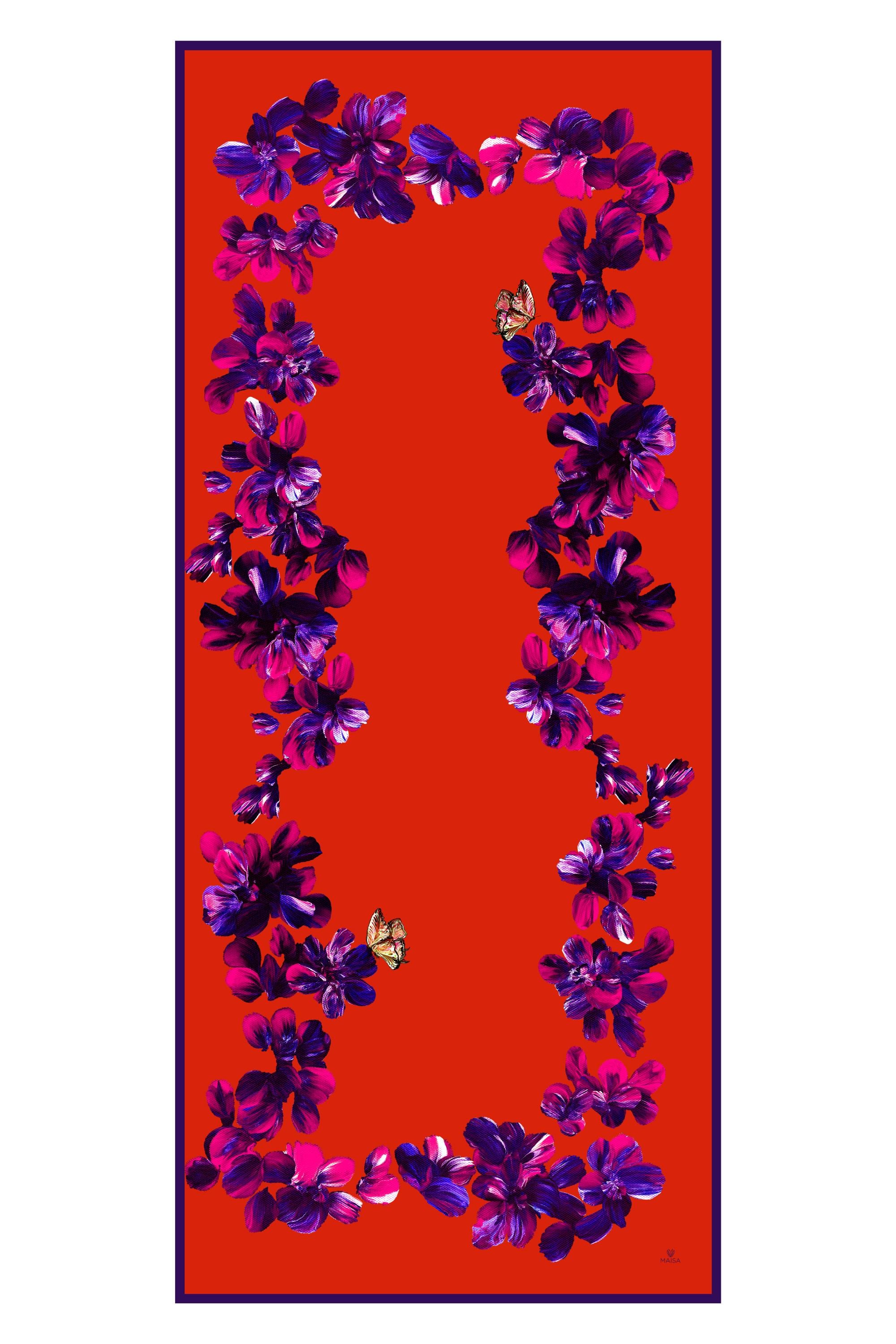 PİLLA MODAL İPEK ŞAL 70*190 - KIRMIZI