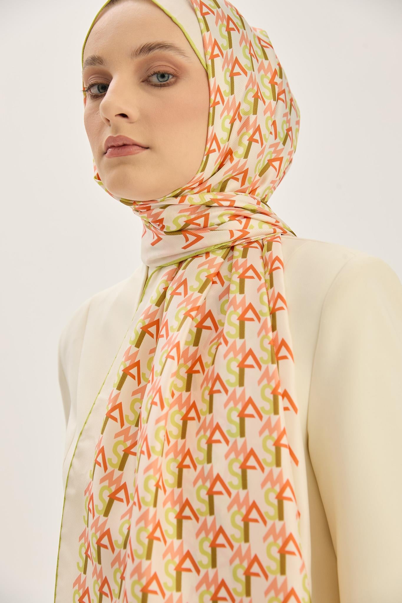 REMZ MULBERRY İPEK ŞAL 70*190 CM - FISTIK YEŞİLİ