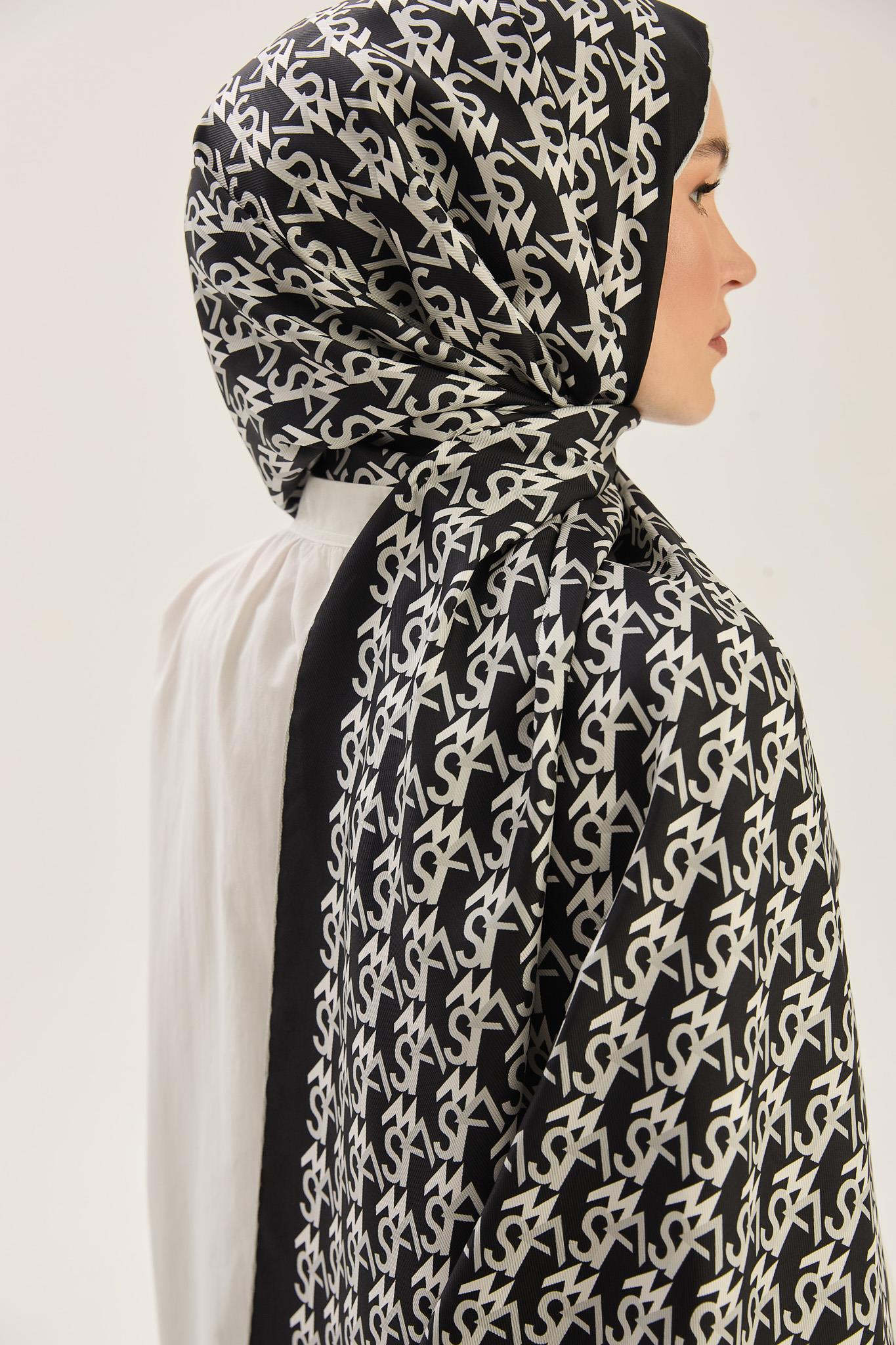 REMZ MULBERRY İPEK ŞAL 70*190 CM - SİYAH