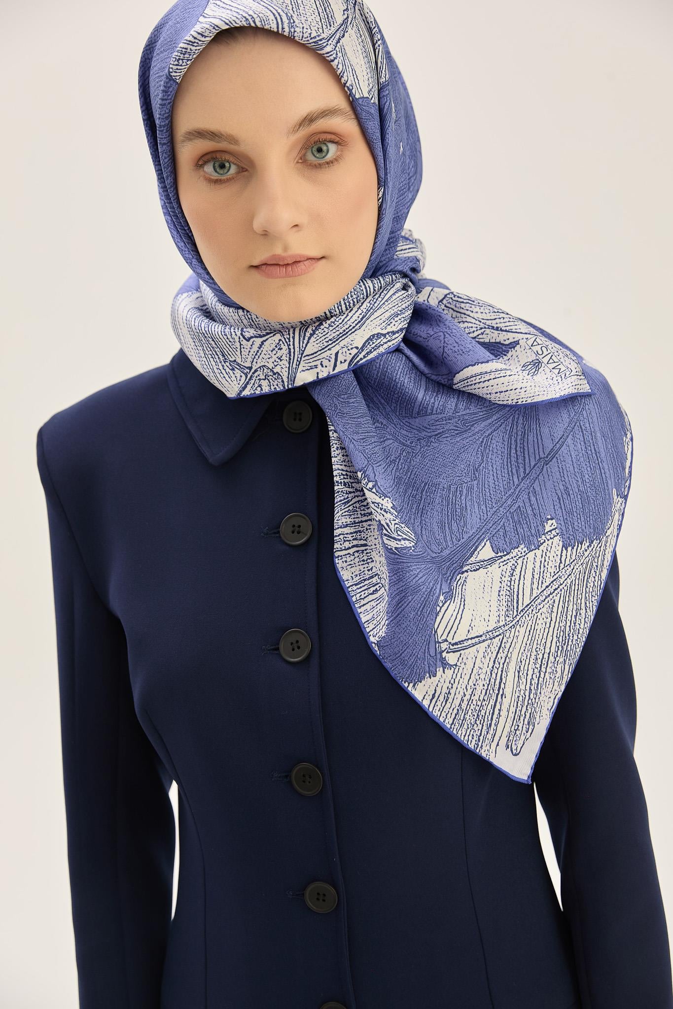REŞHA MULBERRY İPEK EŞARP 90*90 CM - MOR