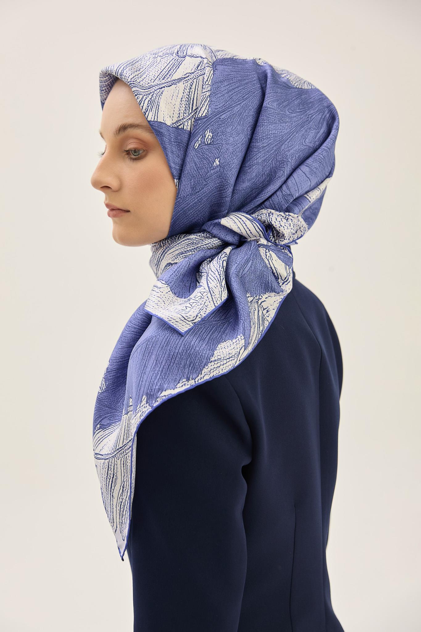 REŞHA MULBERRY İPEK EŞARP 90*90 CM - MOR