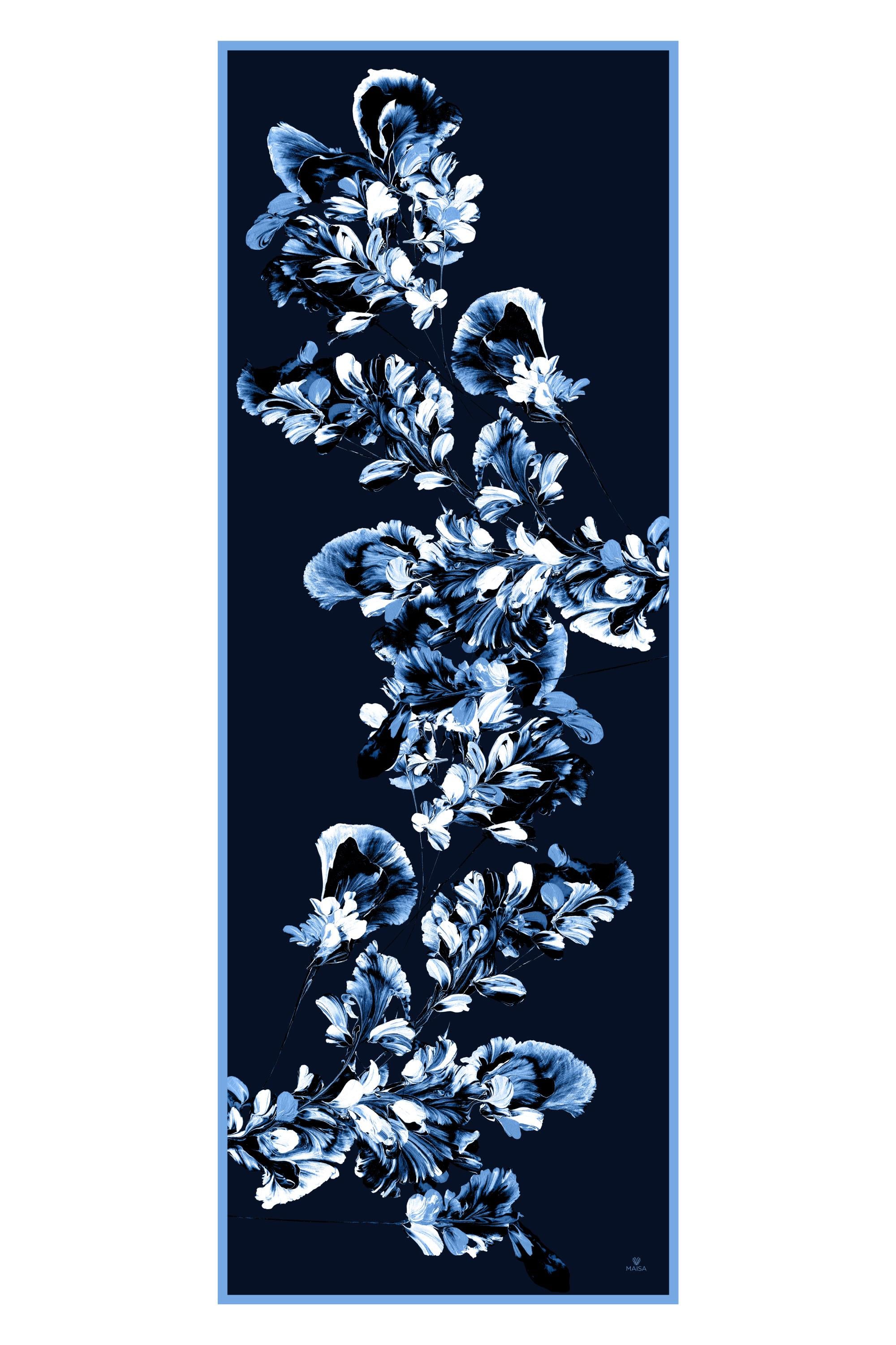 RİŞE KREP İPEK ŞAL 70*190 – LACİVERT