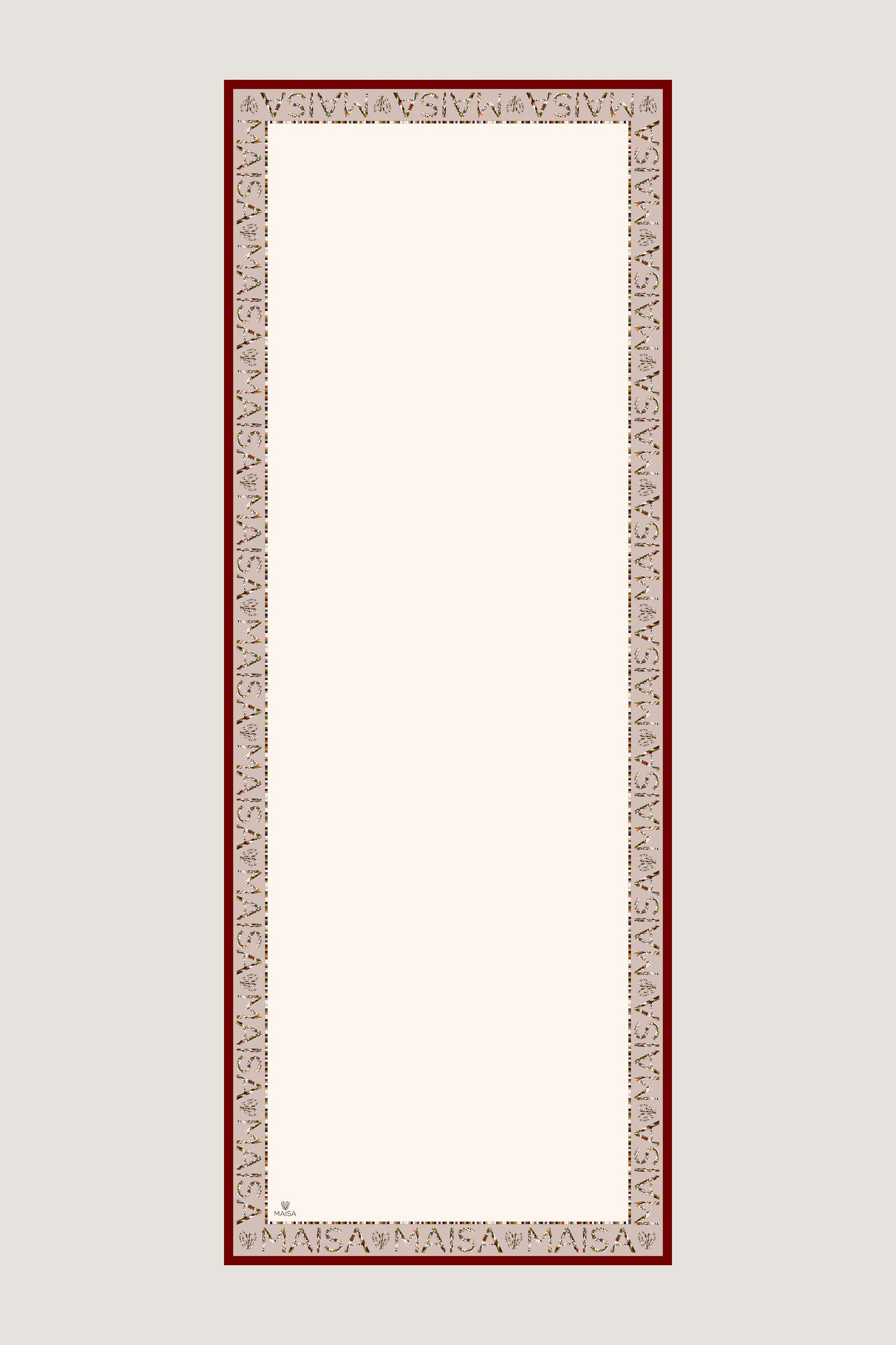 RUFİ KREP İPEK ŞAL 70*190 CM - KREM