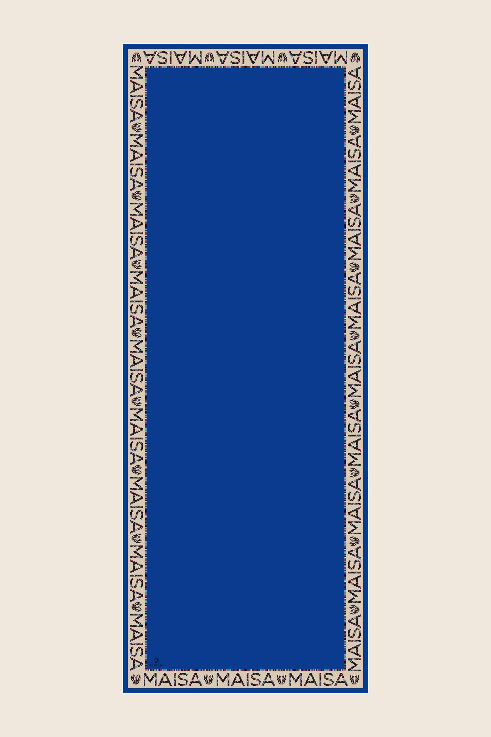 RUFİ KREP İPEK ŞAL 70*190 CM - MAVİ