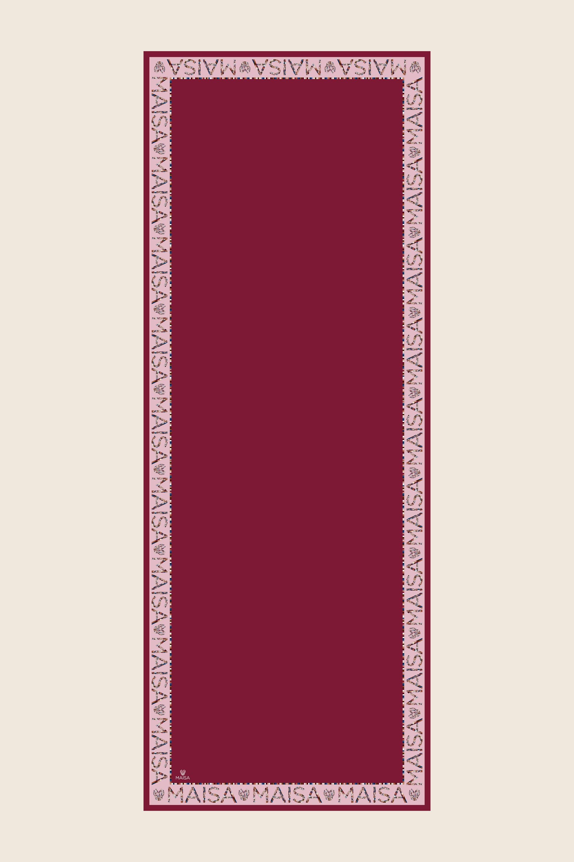 RUFİ KREP İPEK ŞAL 70*190 CM - VİŞNE