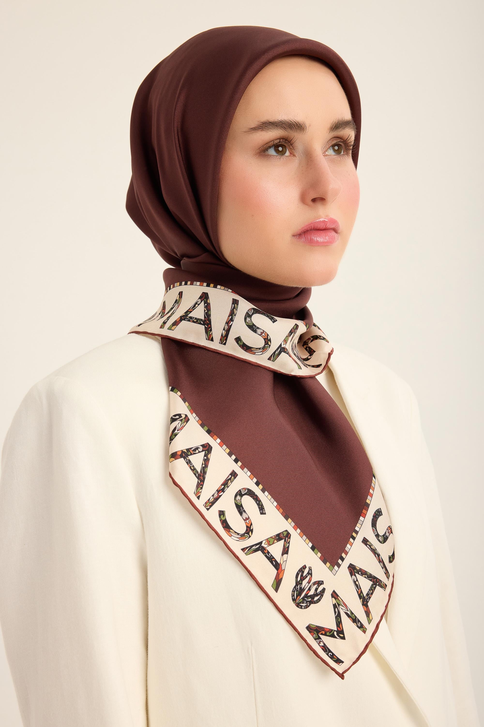 RUFİ TİVİL İPEK EŞARP 90*90 CM - BORDO