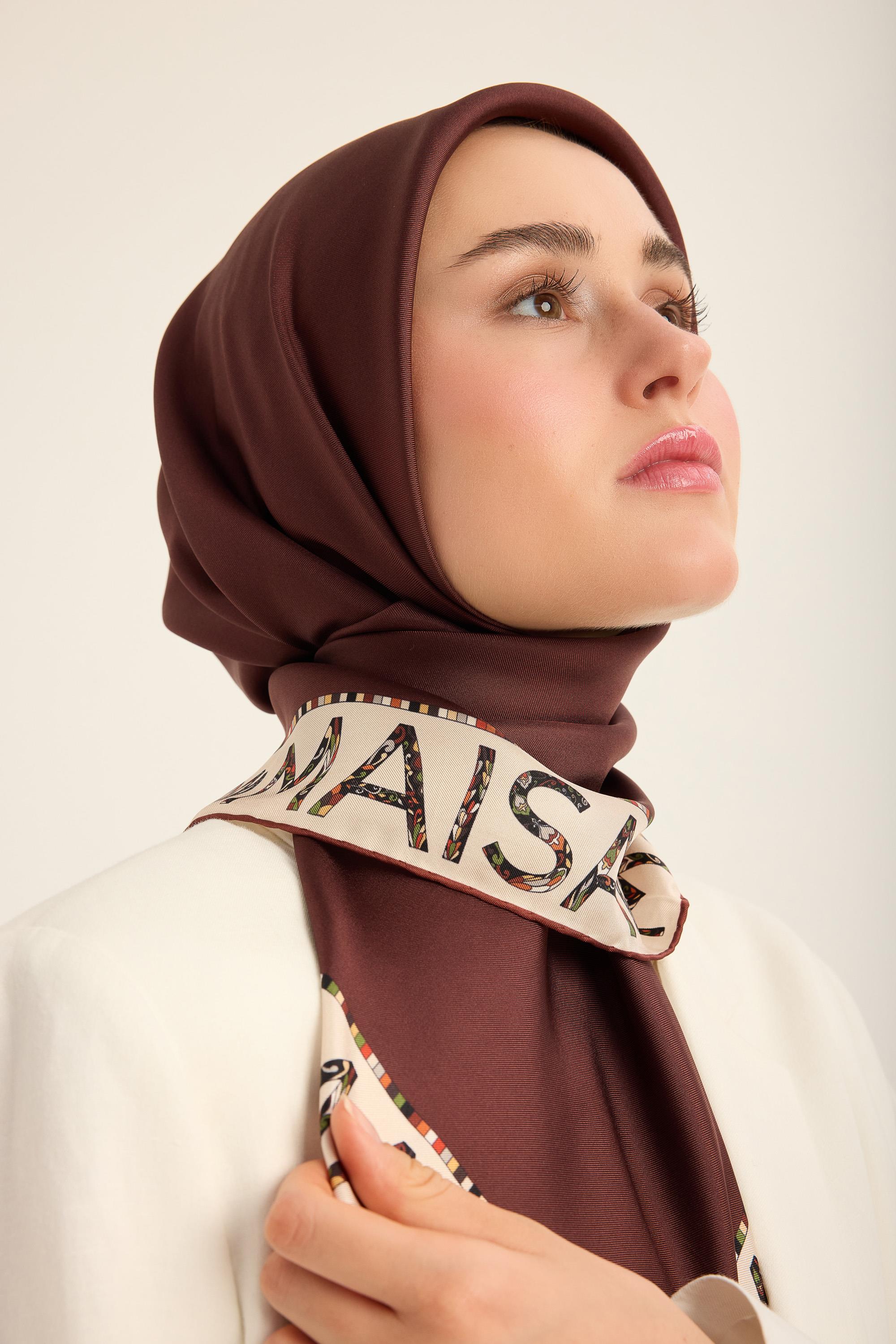 RUFİ TİVİL İPEK EŞARP 90*90 CM - BORDO