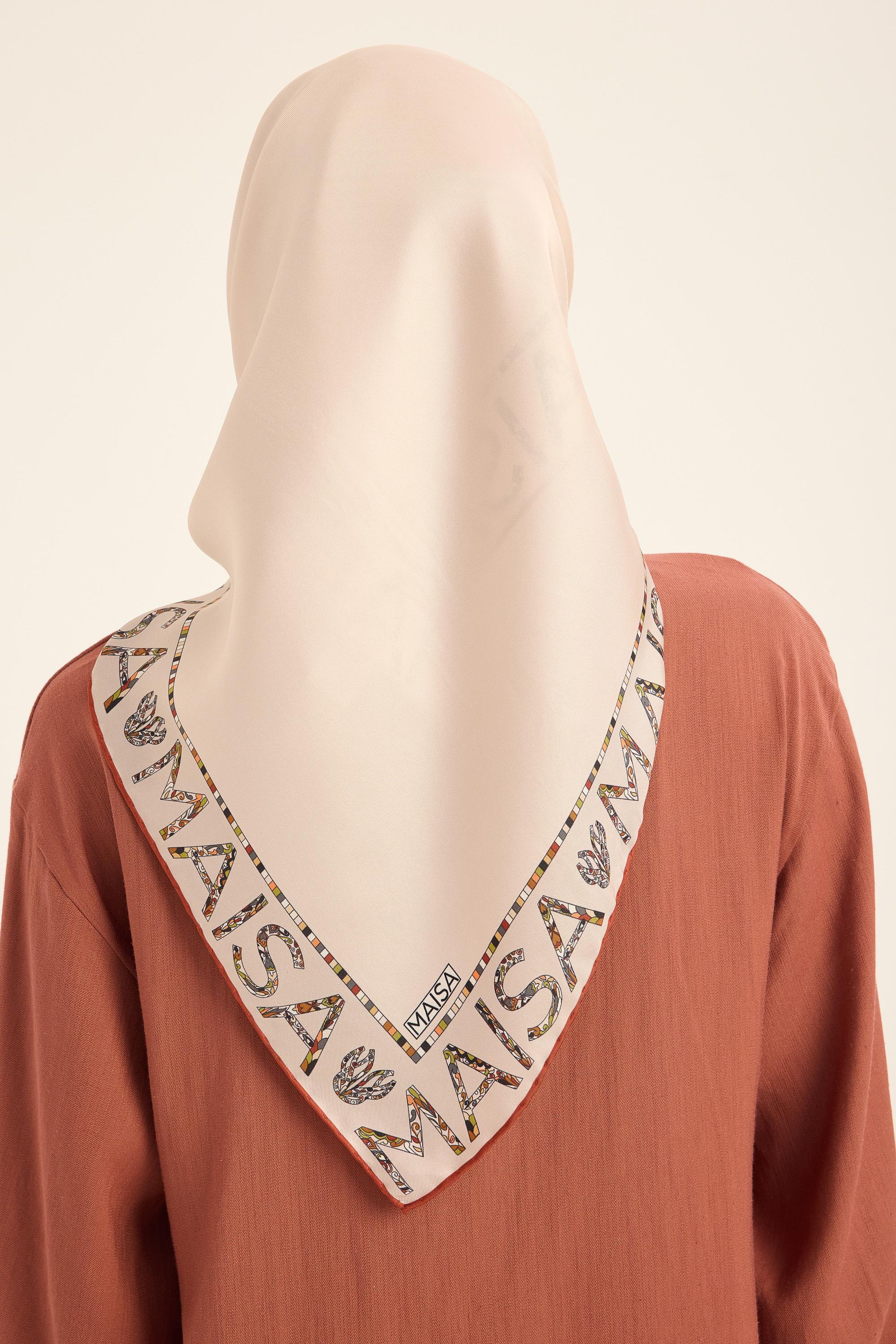 RUFİ TİVİL İPEK EŞARP 90*90 CM - PUDRA PEMBE
