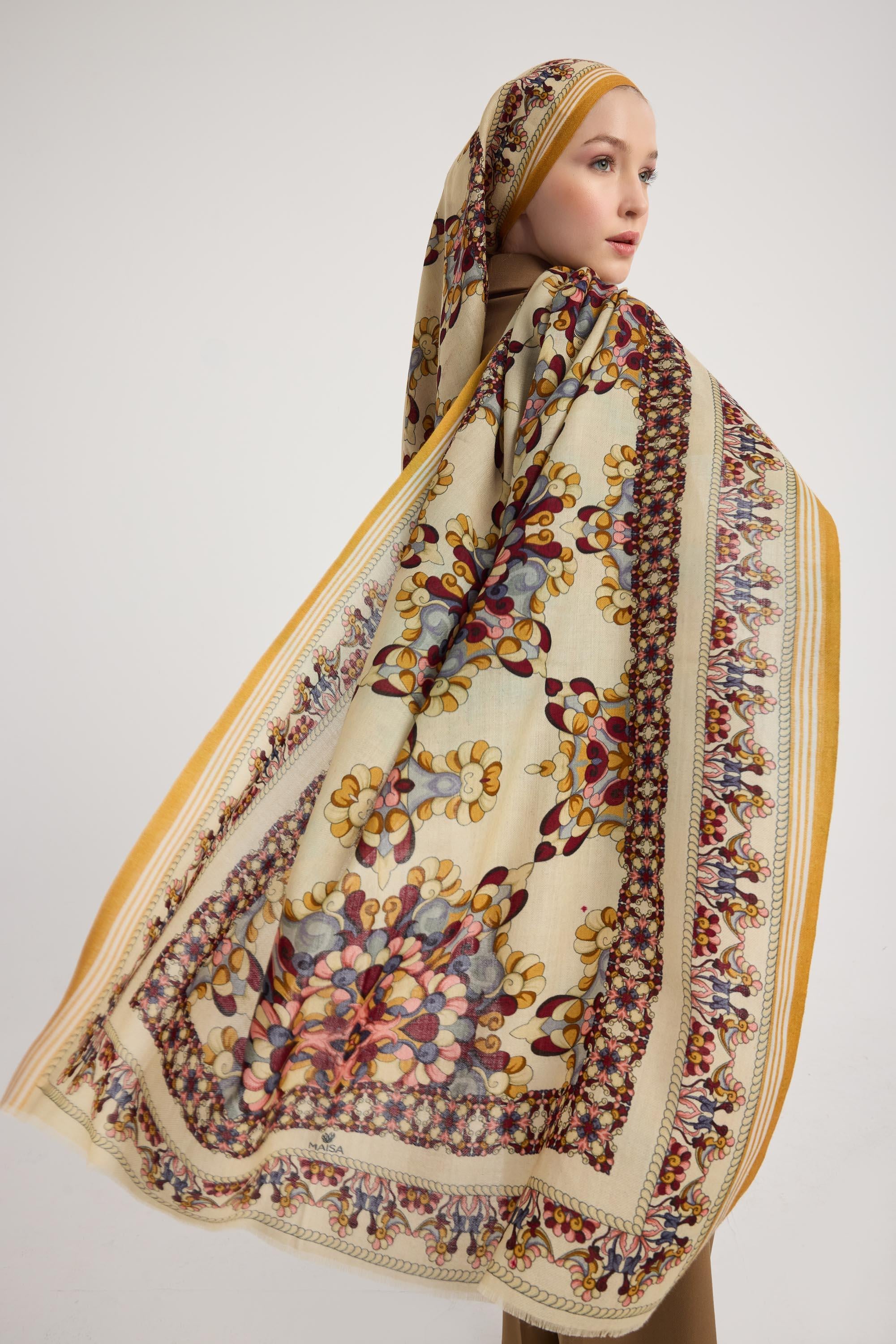 RUH YÜN İPEK EŞARP 110*110 CM - PUDRA PEMBE