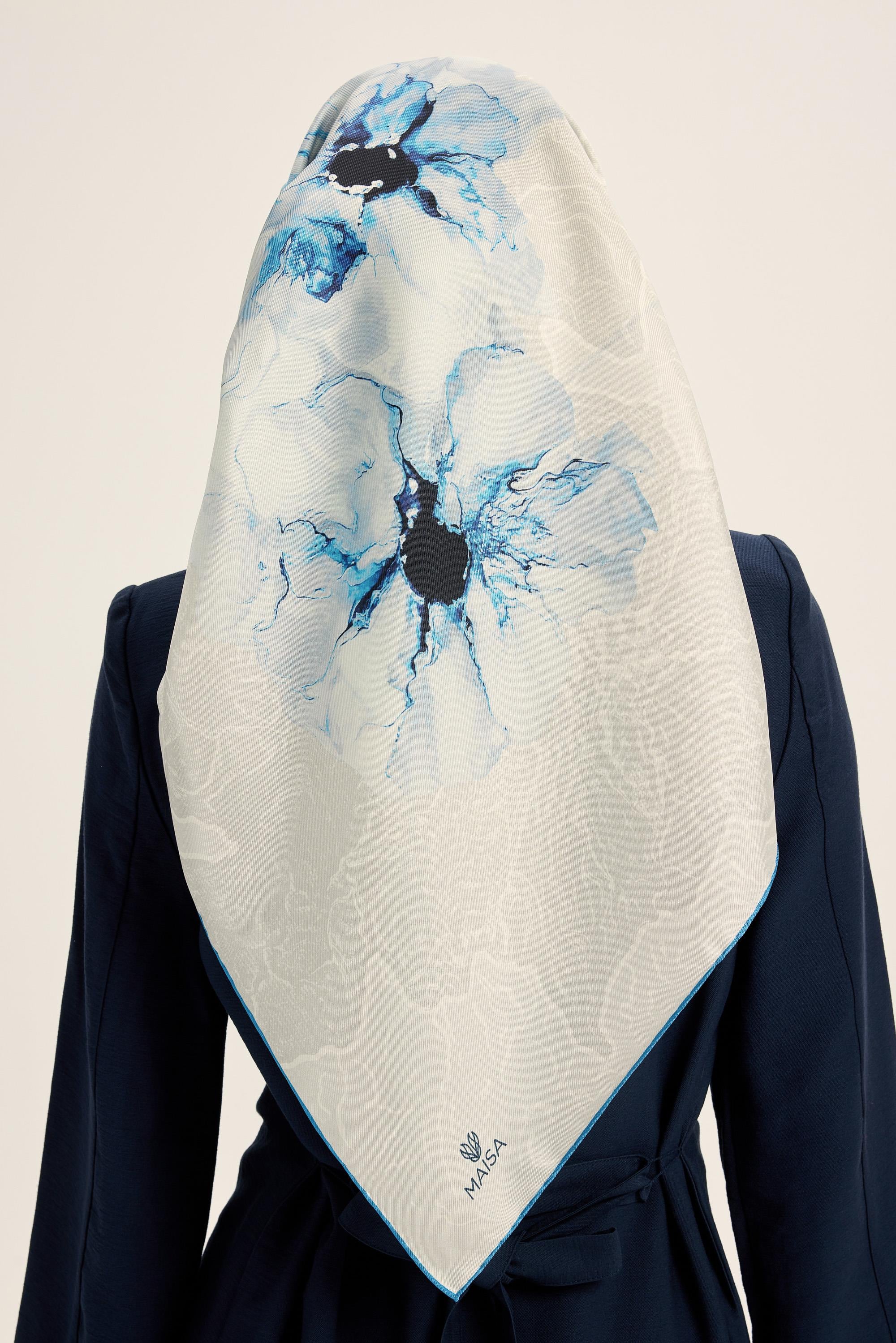 RÜYA MULBERRY İPEK EŞARP 90*90 CM - AÇIK MAVİ