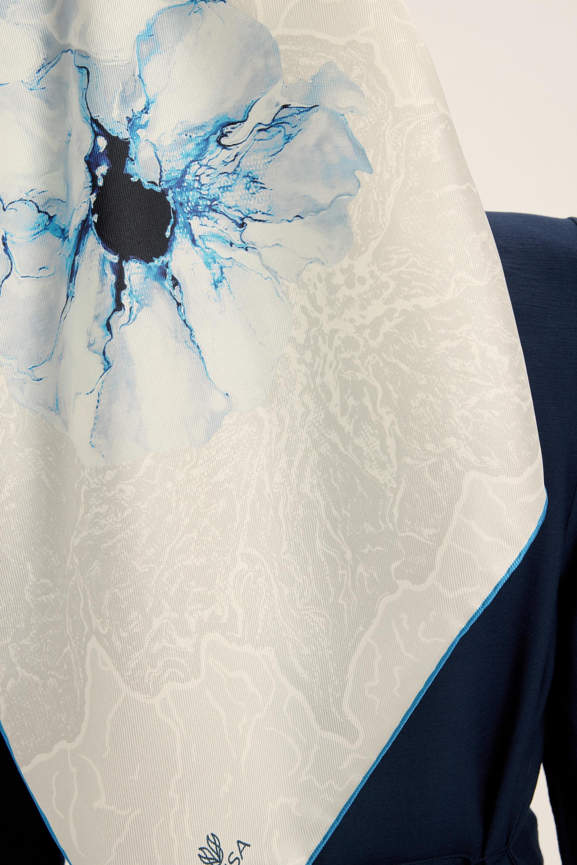RÜYA MULBERRY İPEK EŞARP 90*90 CM - AÇIK MAVİ