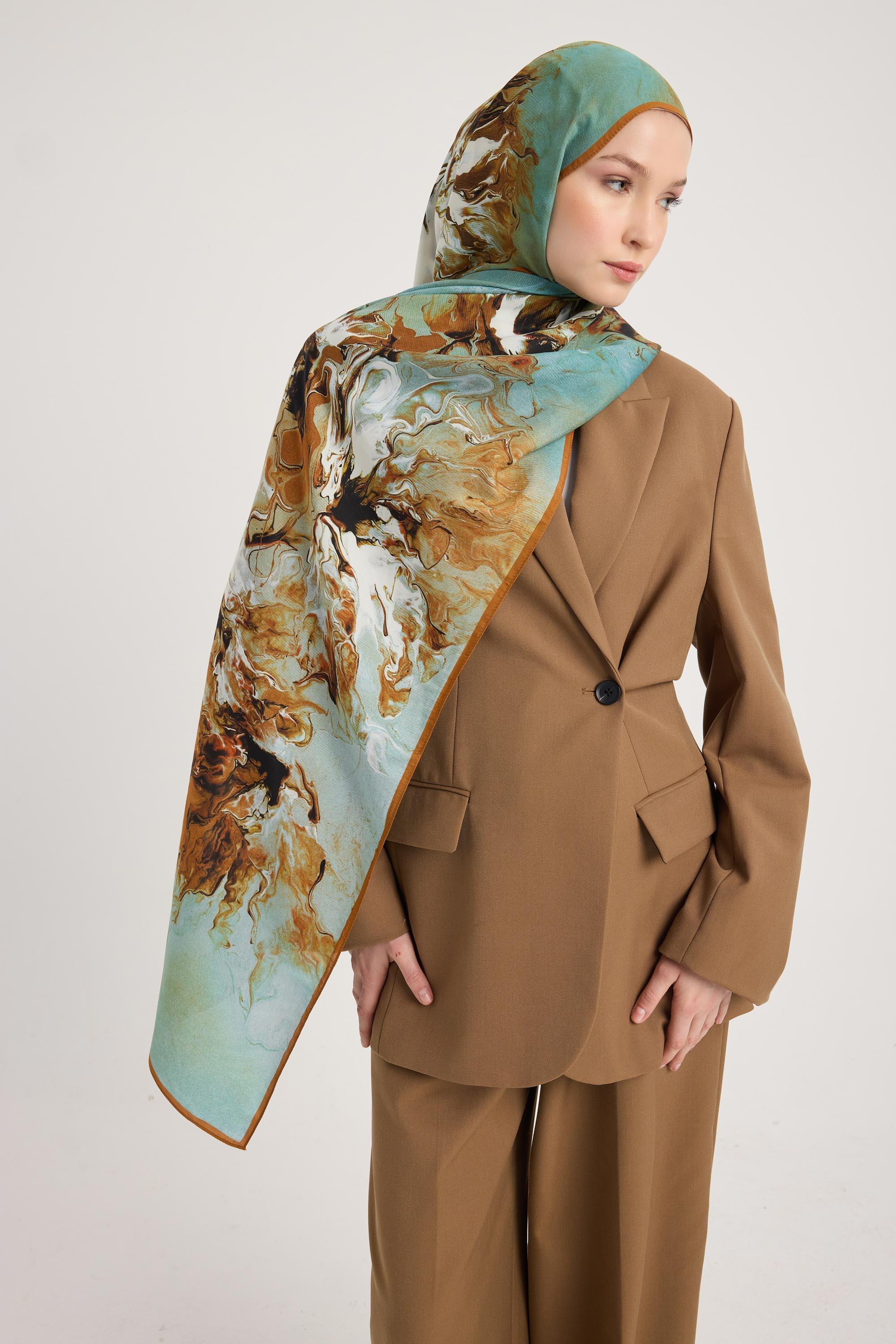 SABA FLOŞ VİSKON ŞAL 70*190 CM - CAMEL