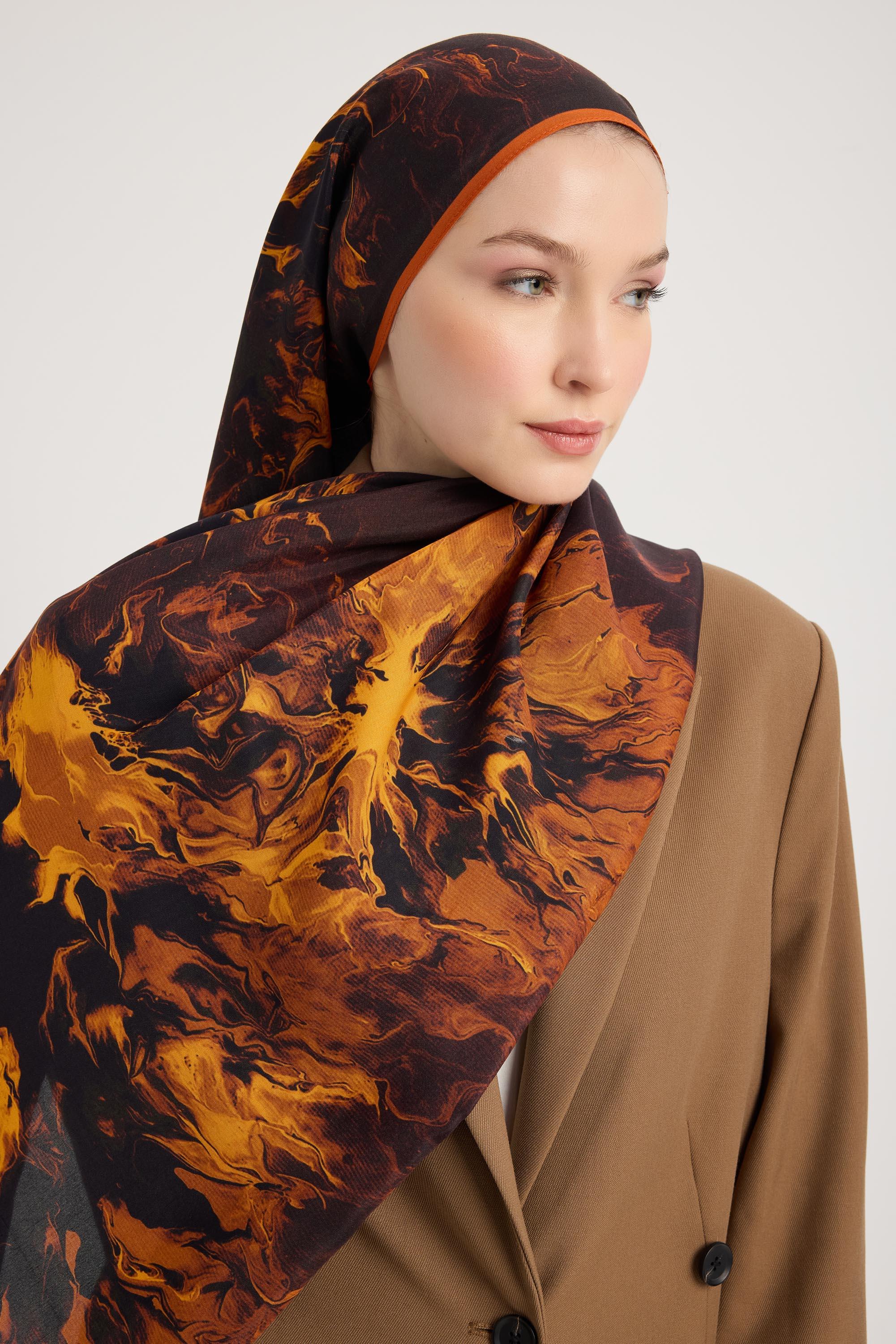 SABA FLOŞ VİSKON ŞAL 70*190 CM - KAHVERENGİ
