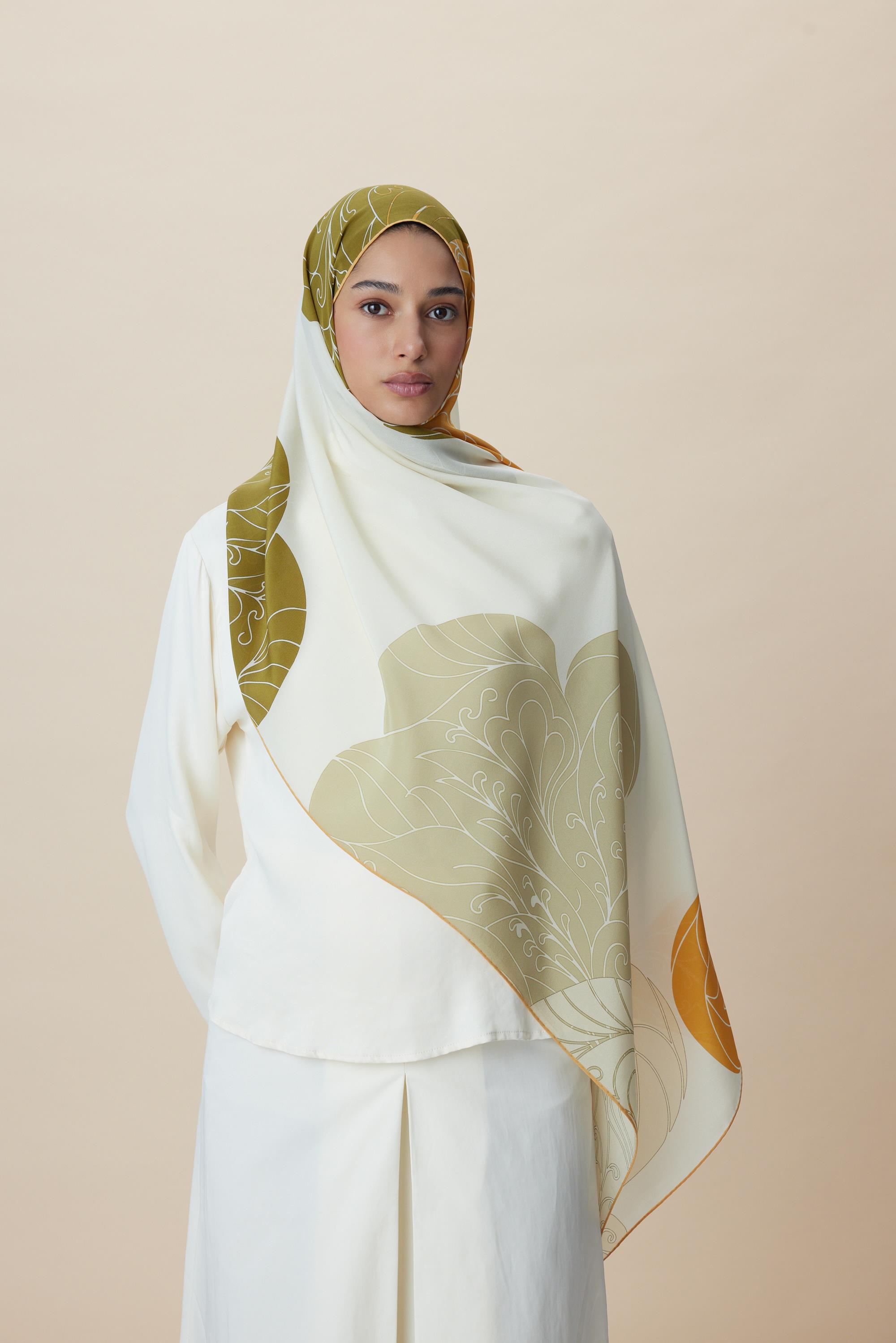 SAFİ KREP İPEK ŞAL 70*190 CM - ADAÇAYI