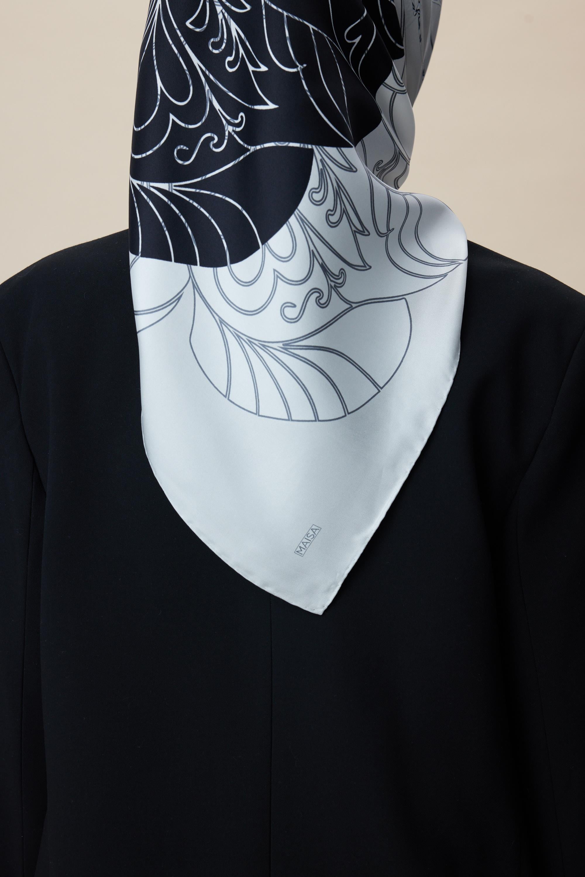 SAFİ TİVİL İPEK EŞARP 90*90 CM - EKRU