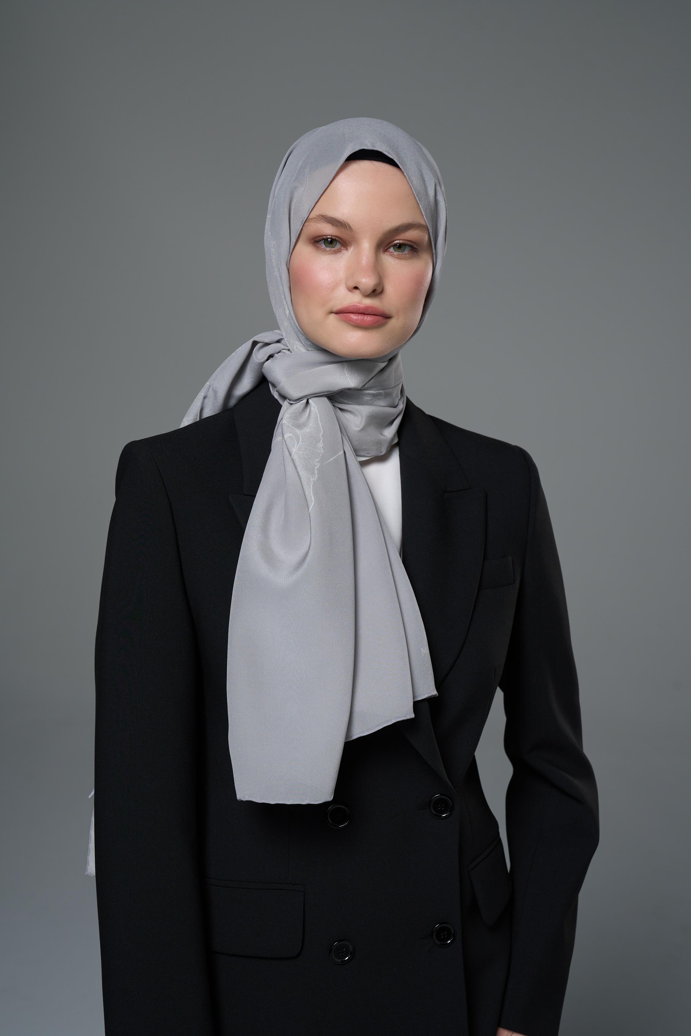 SAYE KREP İPEK ŞAL 70*190 - TAŞ